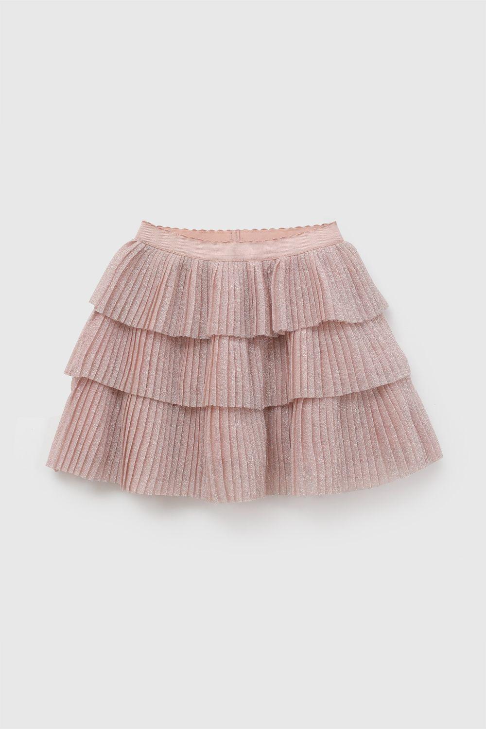 Falda Short Vuelos Rosa Viejo Niña 11/2A-2A a 6-7A Colloky-0