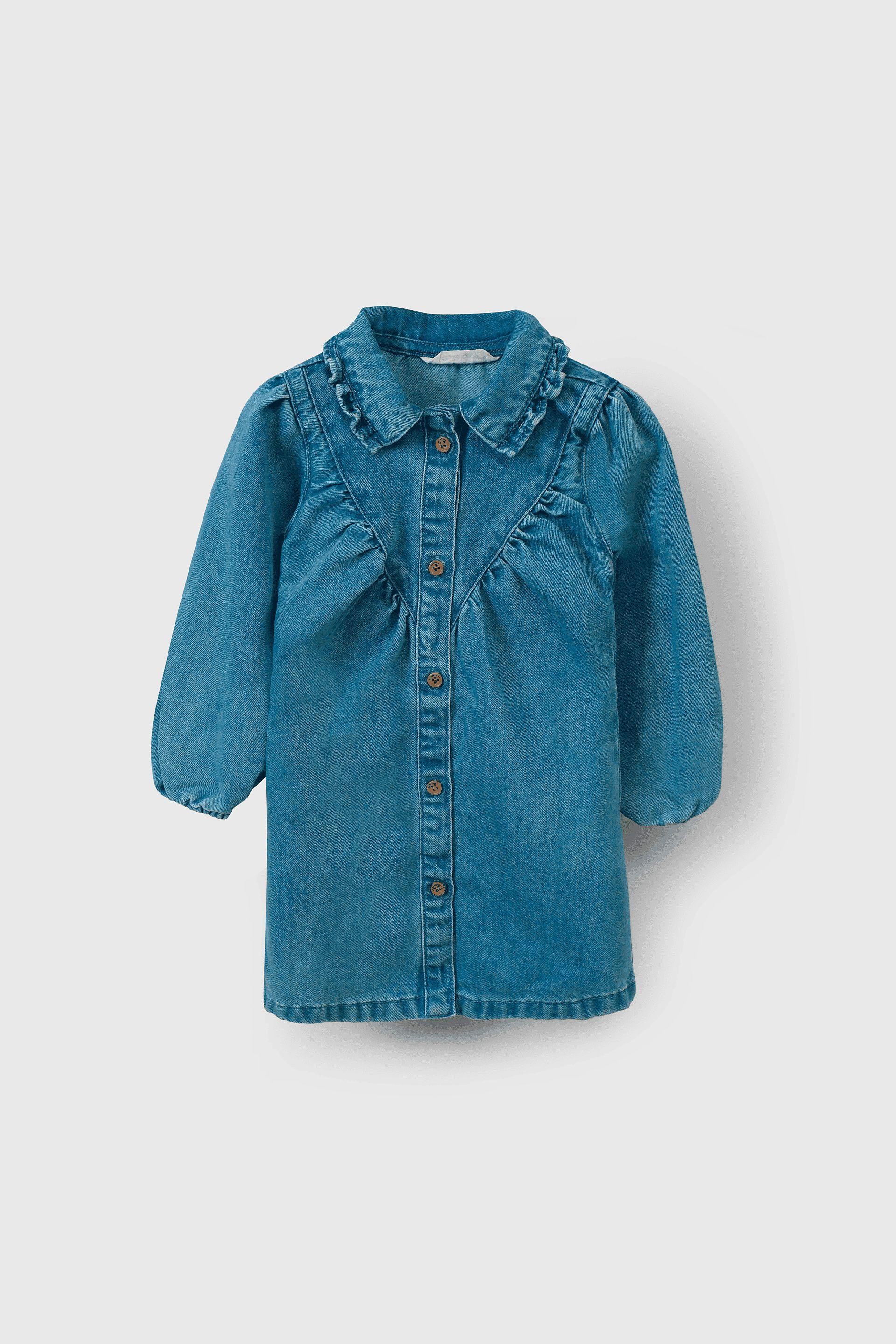 Vestido Denim Cuello-0