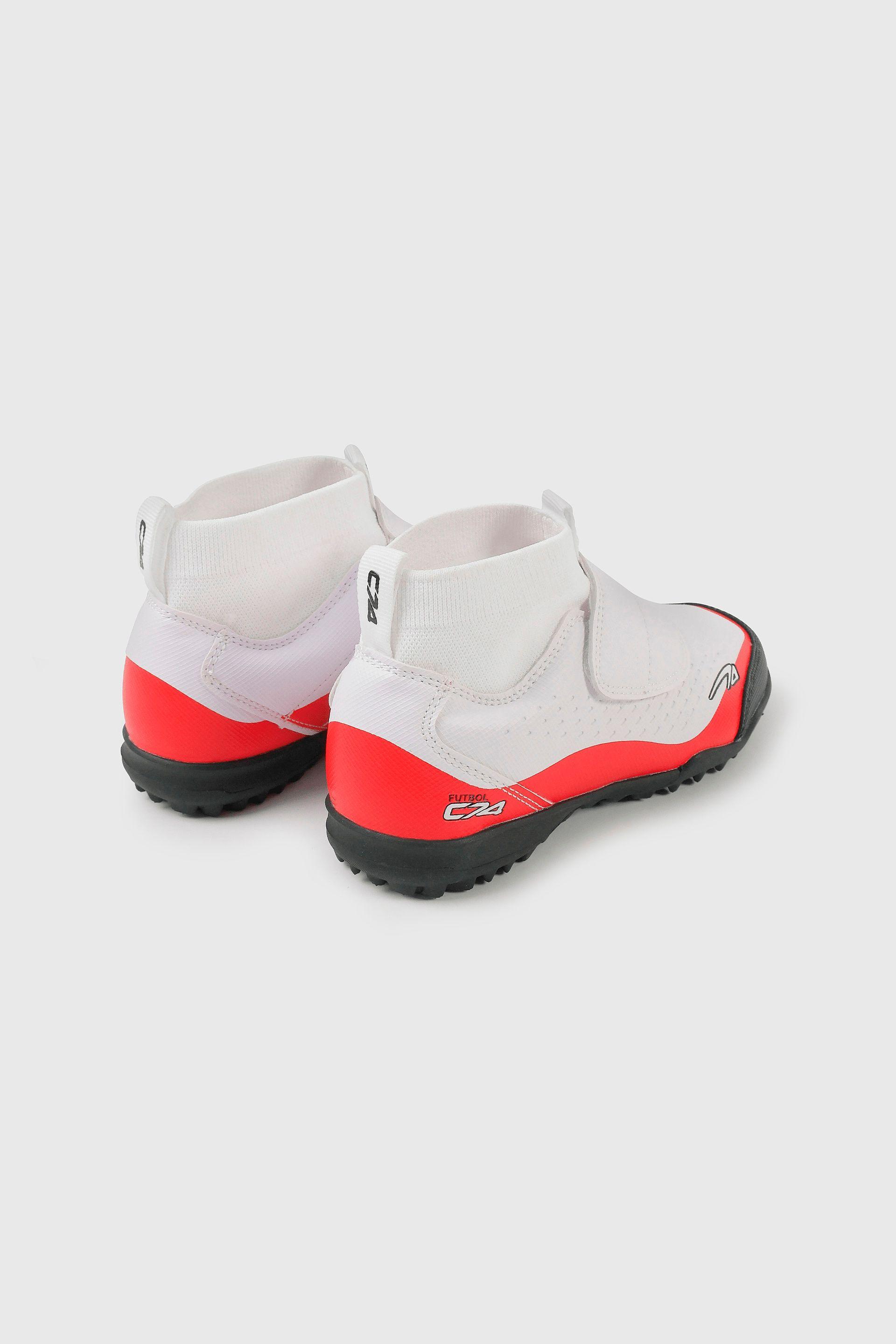 Zapatilla Futbol blanco Unisex con Cordón Talla 28 al 38-4