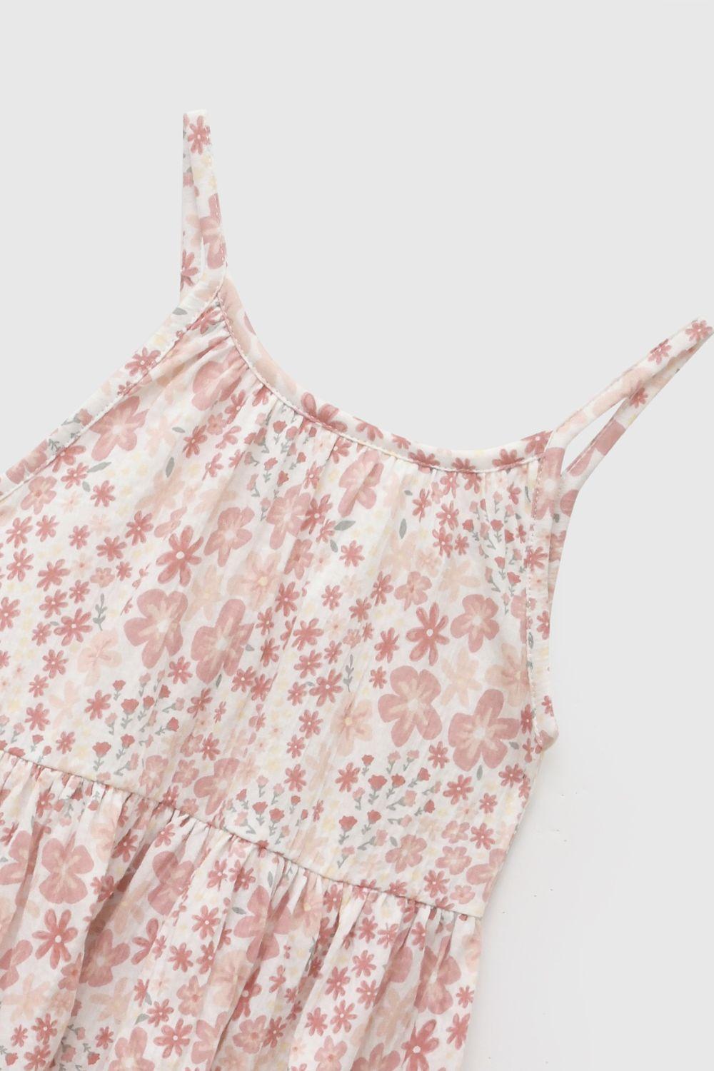 Vestido Flores Crema Niña 3-4A a 12-13A Colloky-2