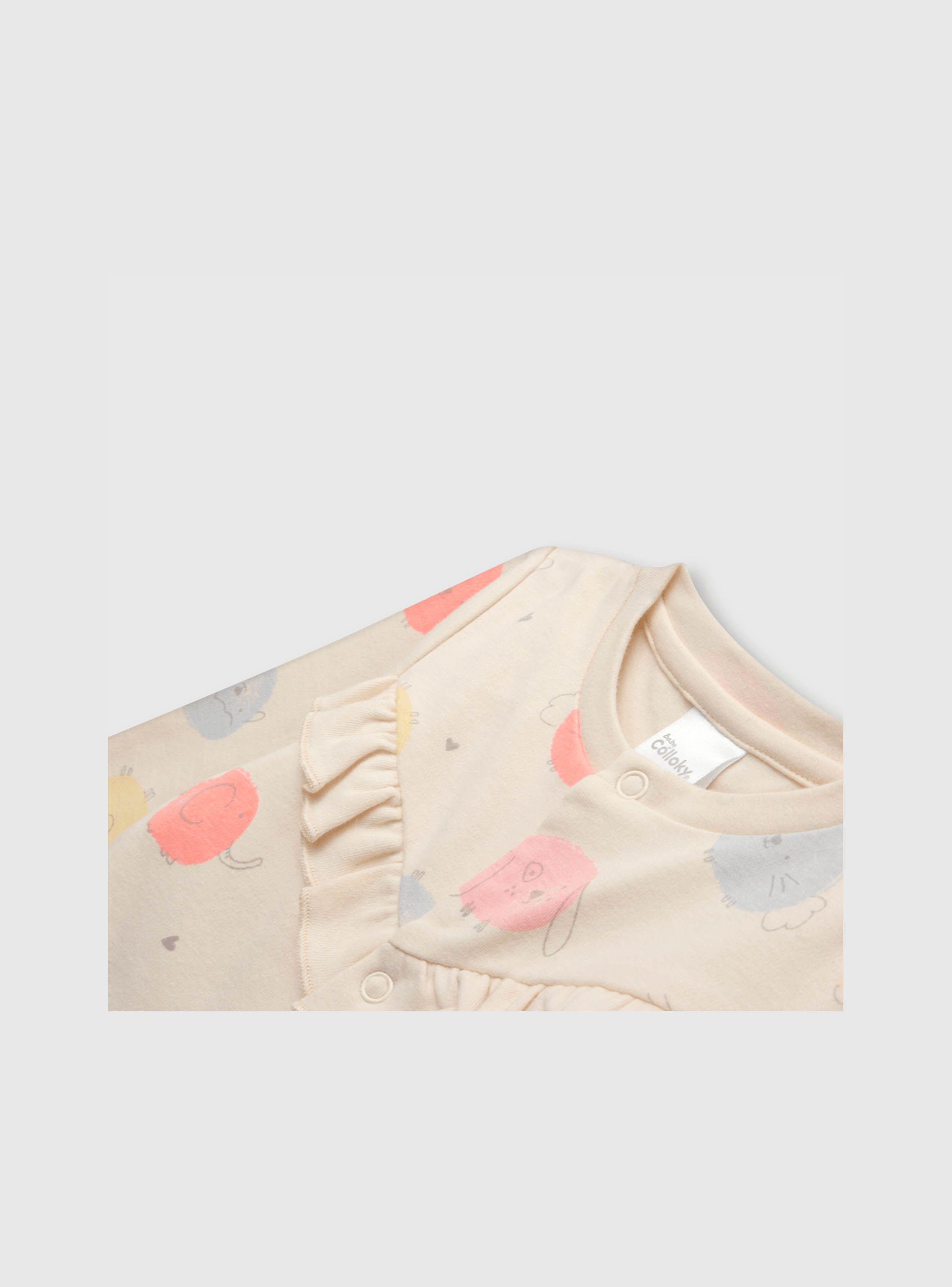 Osito De Bebe Niña Animalitos Beige (0 A 9 Meses) Colloky-2