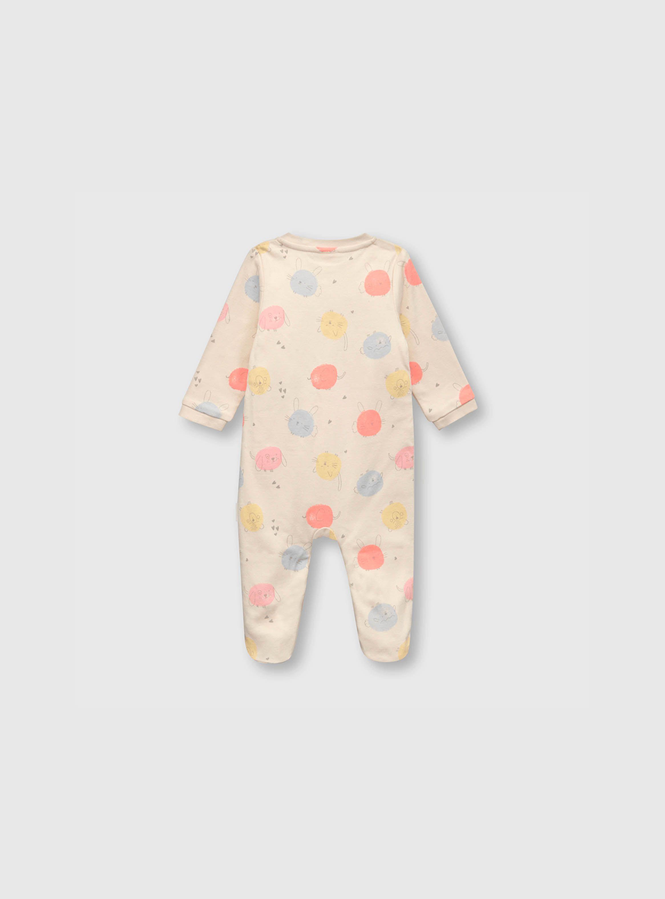 Osito De Bebe Niña Animalitos Beige (0 A 9 Meses) Colloky-1