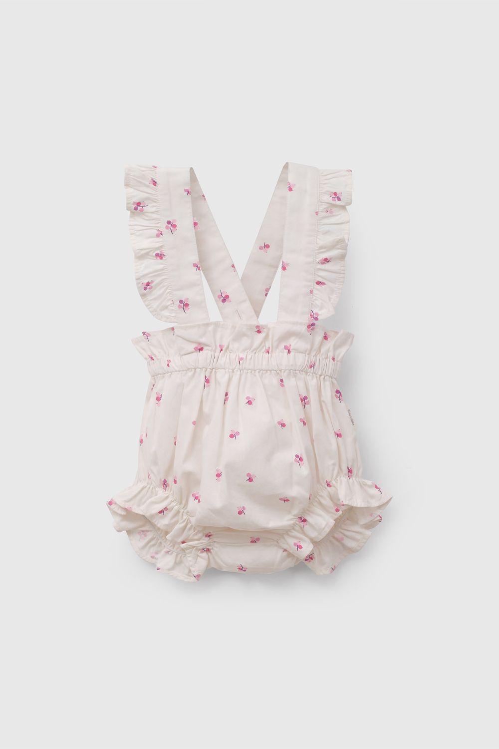 Conjunto Blanco Flores De Bebé COPN1209V26-1