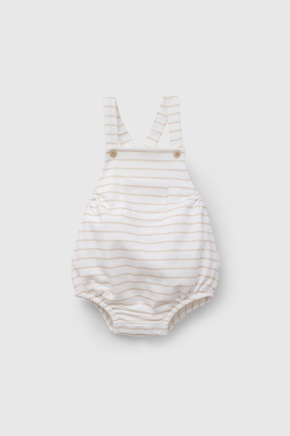 Conjunto Blanco Rayado Unisex De Bebé COTOU109V26-1