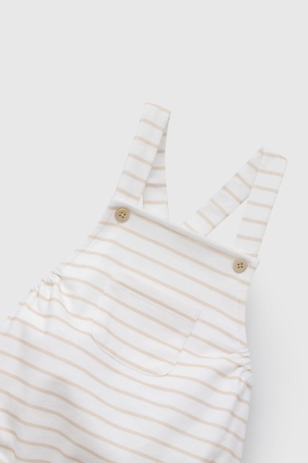 Conjunto Blanco Rayado Unisex De Bebé COTOU109V26-3