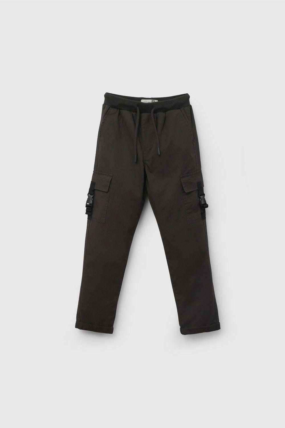 Pantalón Negro Cargo De Niño PTGB0502V26-0
