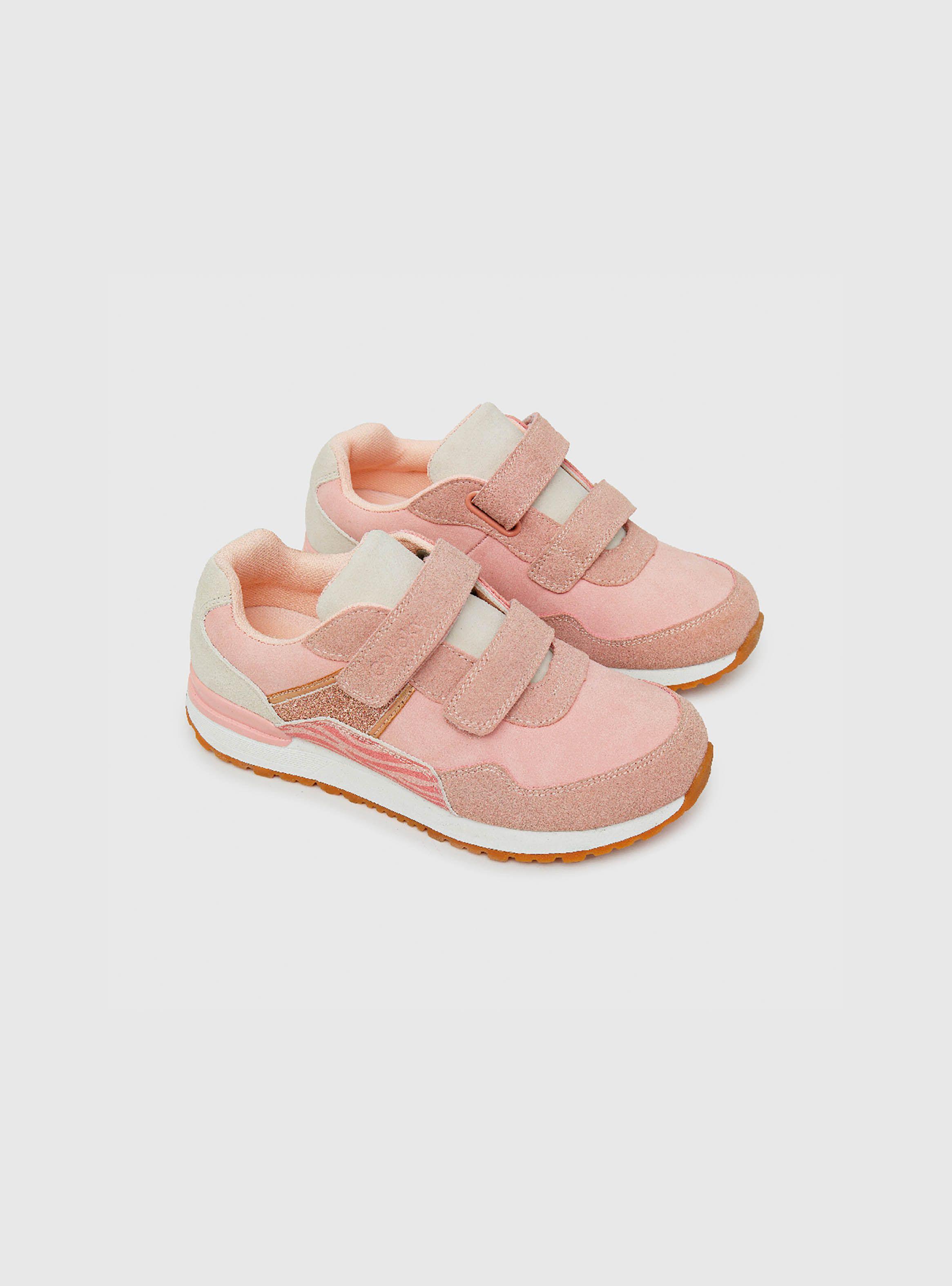 Zapatilla Niña Velcros Jogging Rosado (28 A 36) Colloky-0