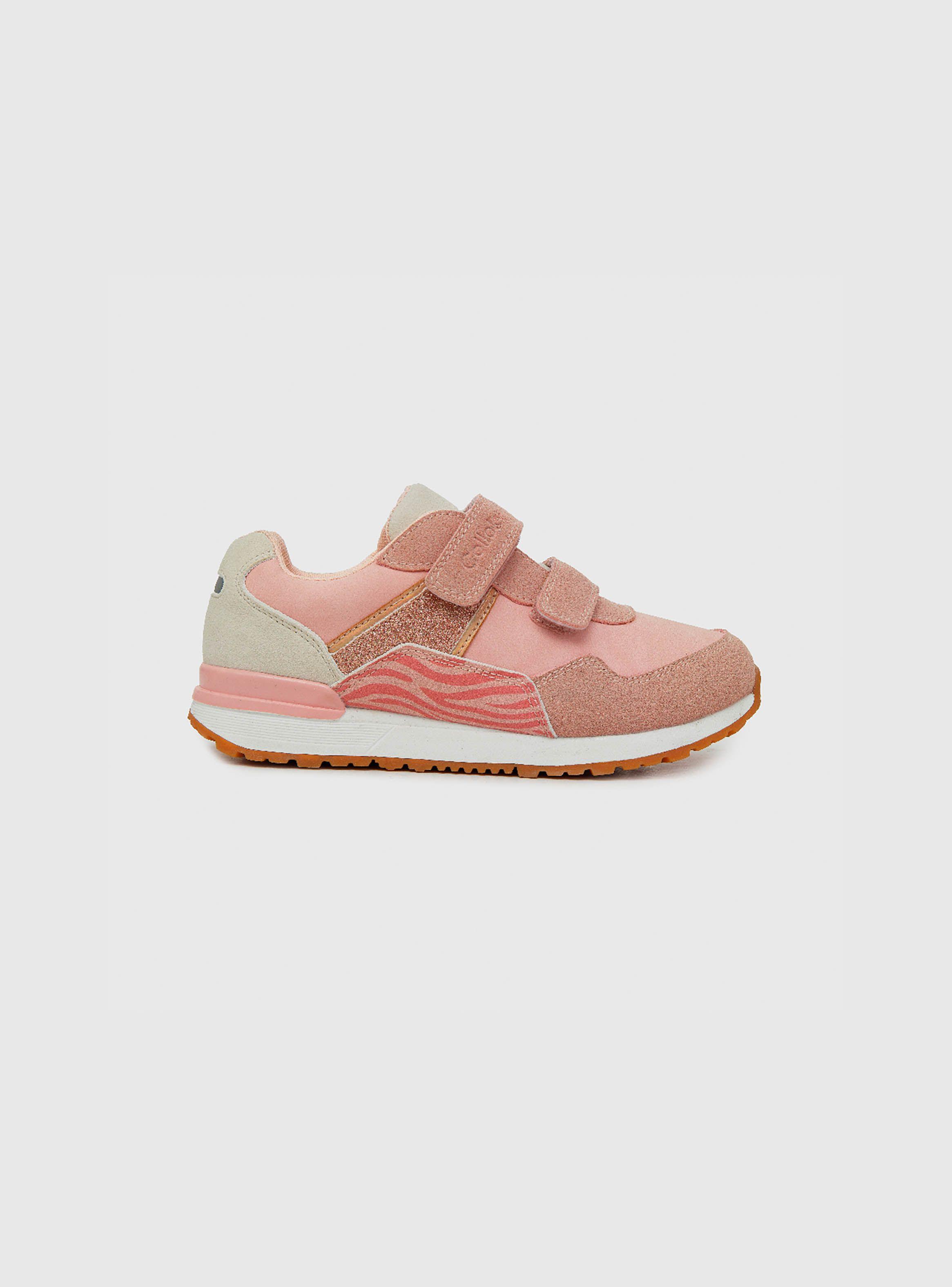 Zapatilla Niña Velcros Jogging Rosado (28 A 36) Colloky-1