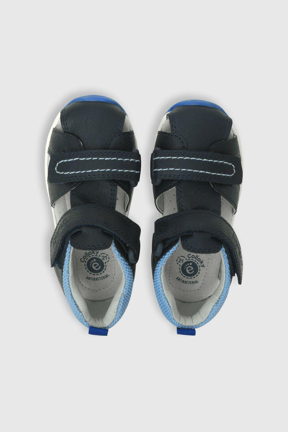 Sandalia de bebé niño doble ajuste azul / blue (18 a 21)-3