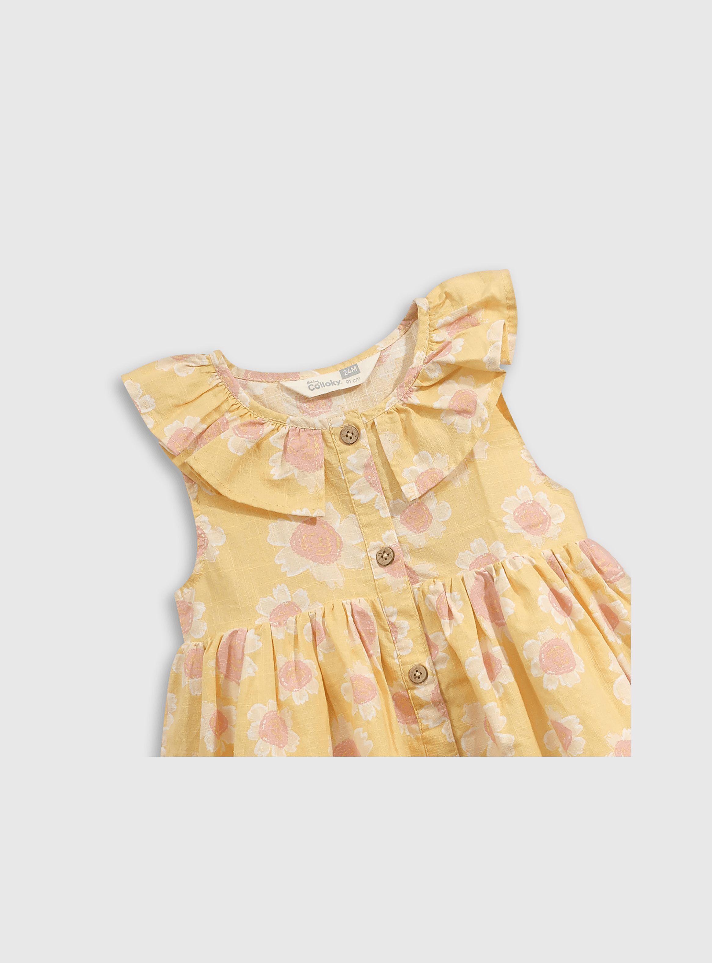 Vestido Niña Amarillo 54891 Colloky-2
