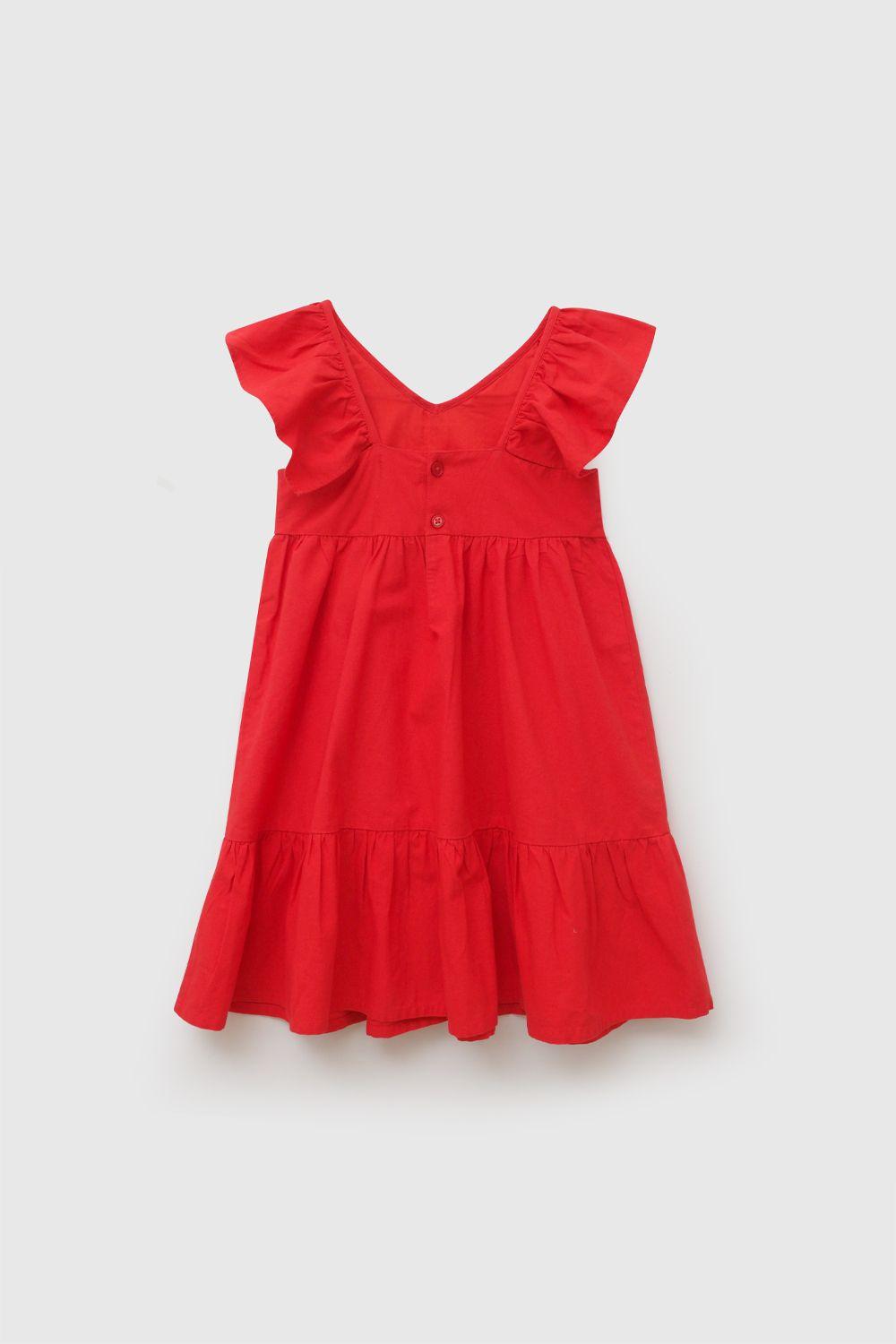 Vestido Vuelos Rojo Niña 3-4A a 12-13A Colloky-2