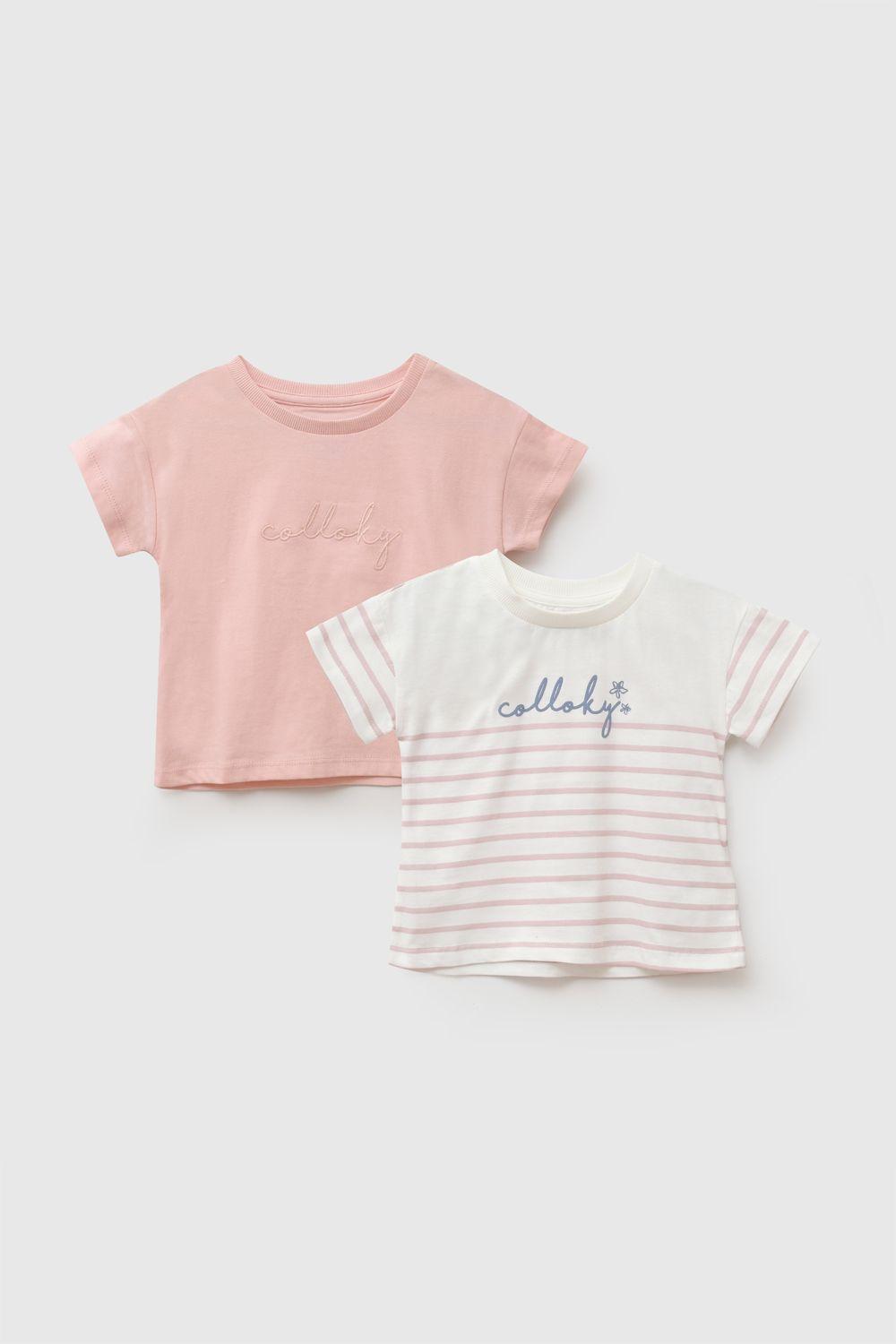 Polera Bipack Rosado Niña 3-4A a 12-13A Colloky-0