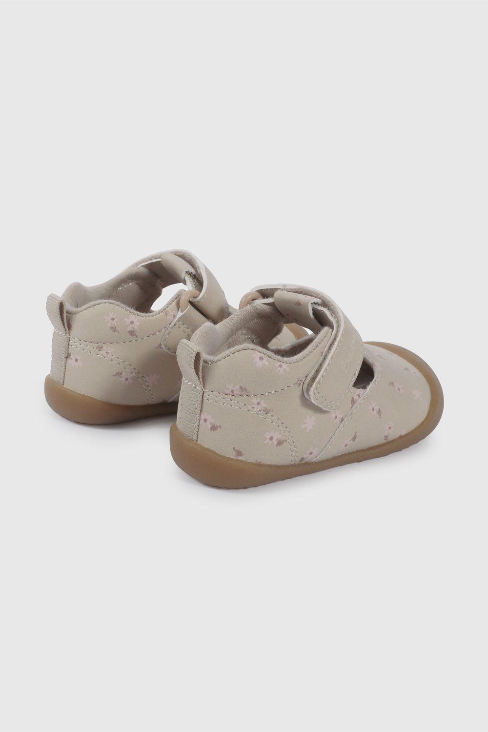 Reina Beige Estampado Flores de Gateador talla 17 a 20-4