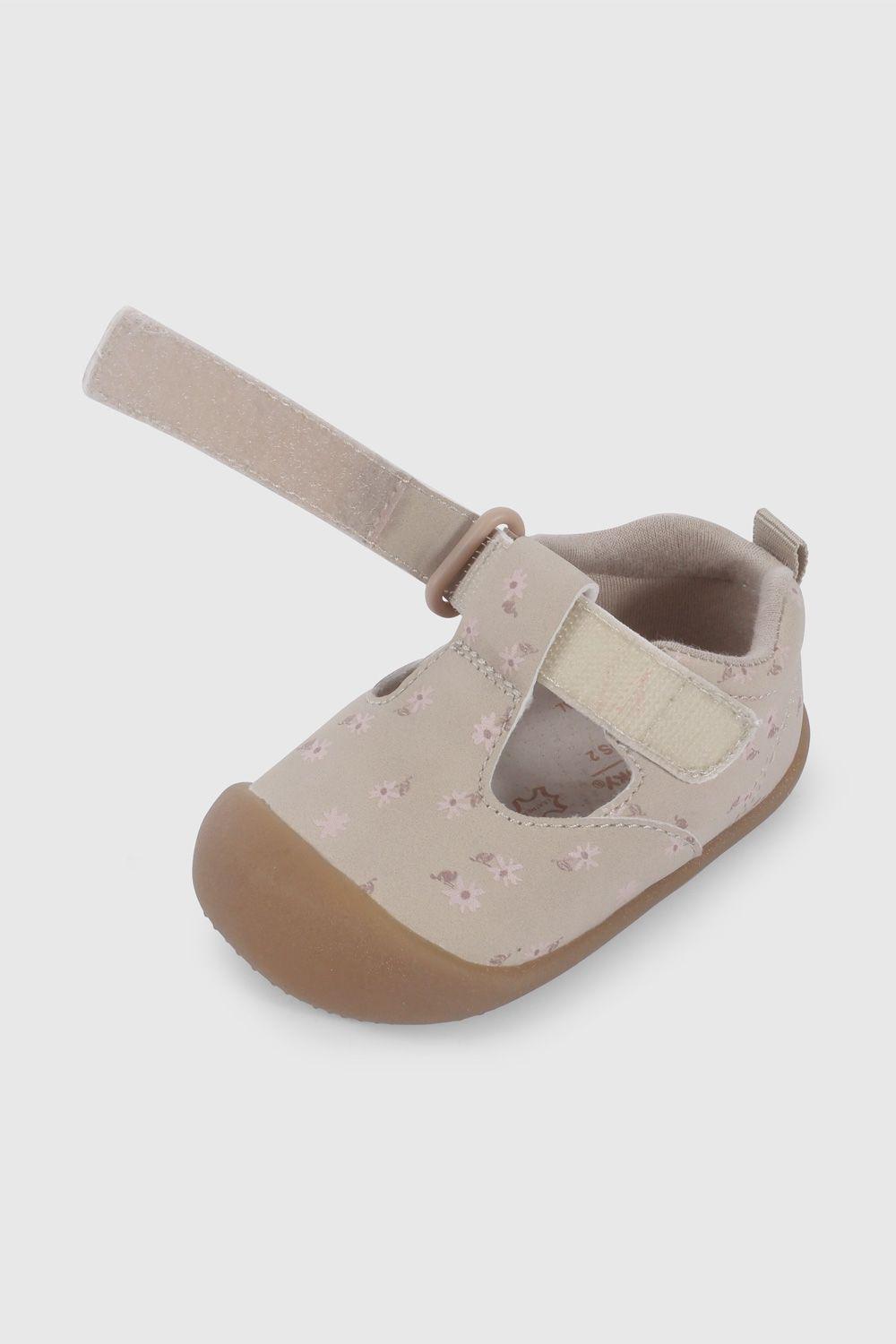 Reina Beige Estampado Flores de Gateador talla 17 a 20-5