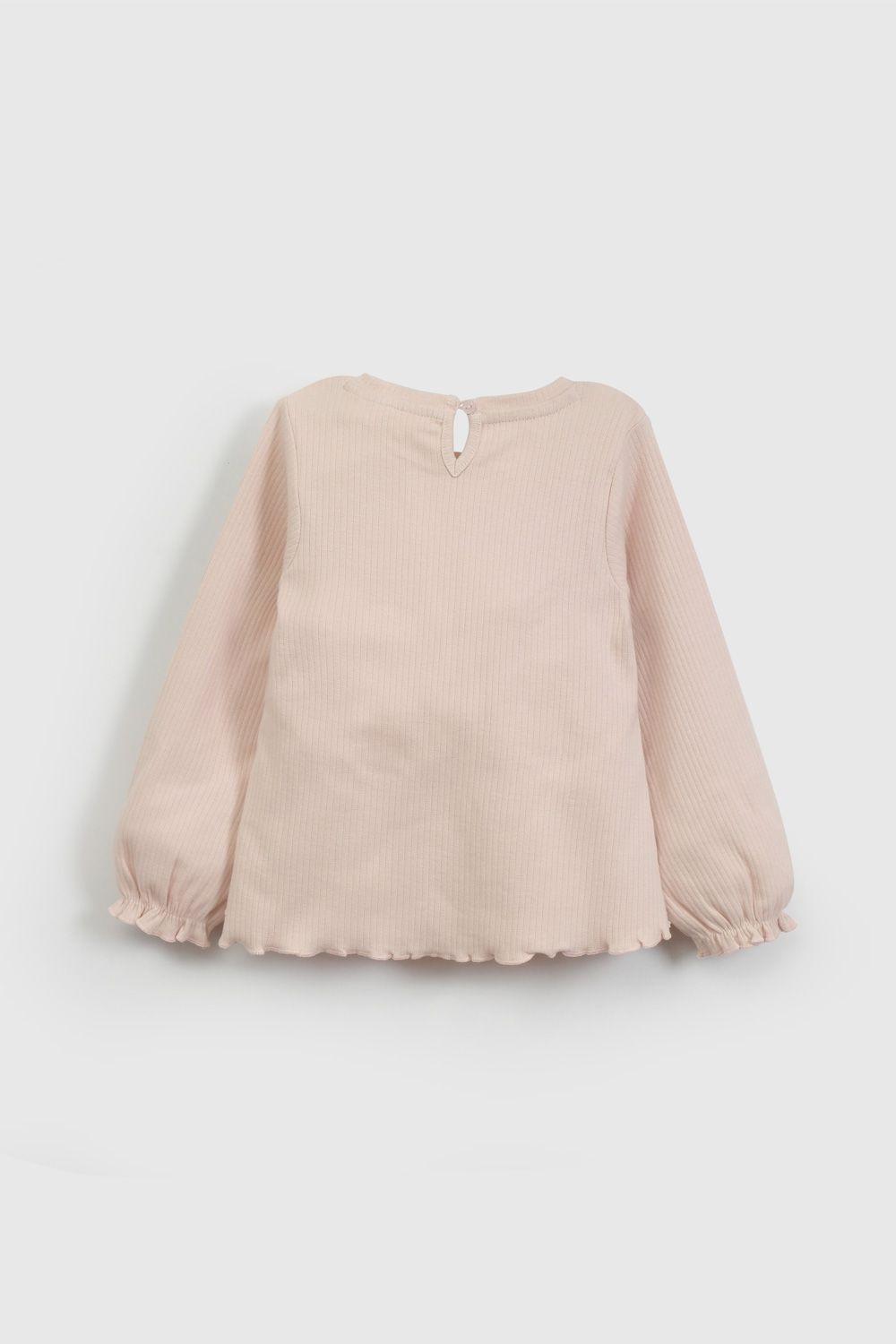 Polera Rosada Manga Recogida De Niña POPU2035V26-1