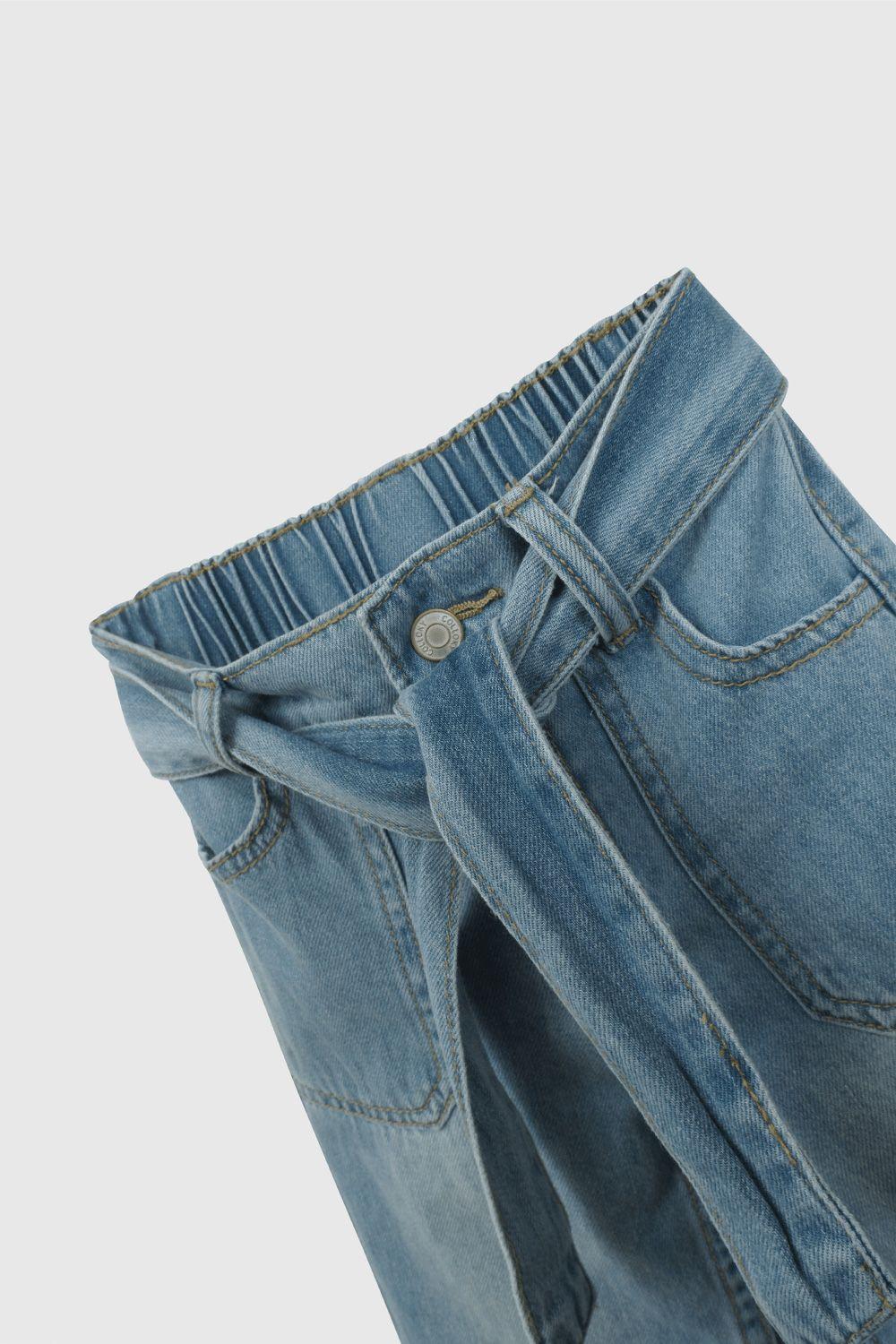 Jeans Azul Cintura Elasticada De Niña JEME1050V26-2