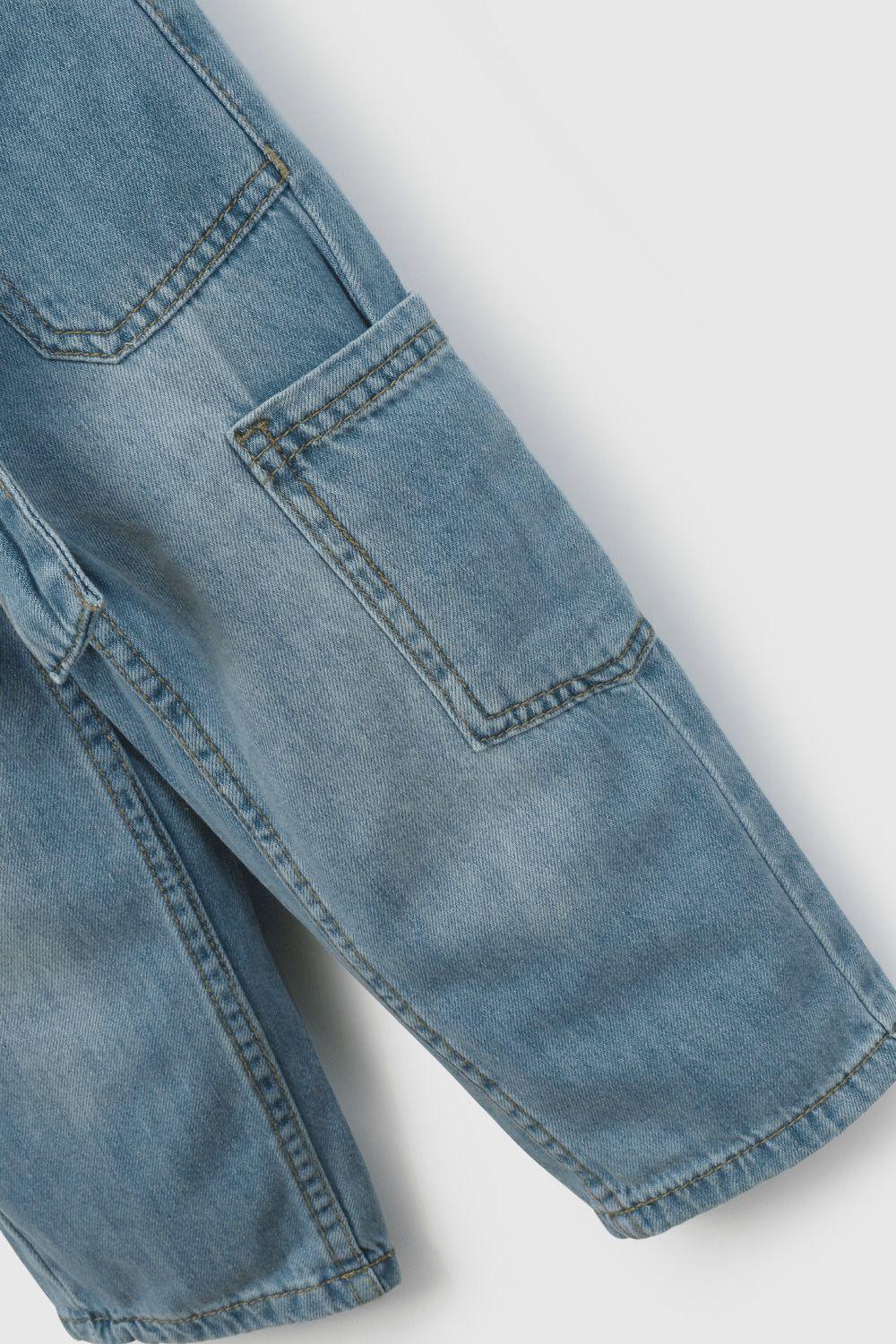 Jeans Azul Cintura Elasticada De Niña JEME1050V26-3