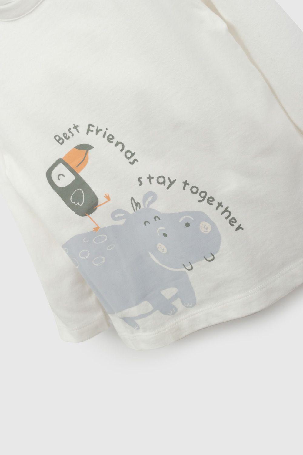 Polera Blanca Animales De Niño POJE8378V26-2