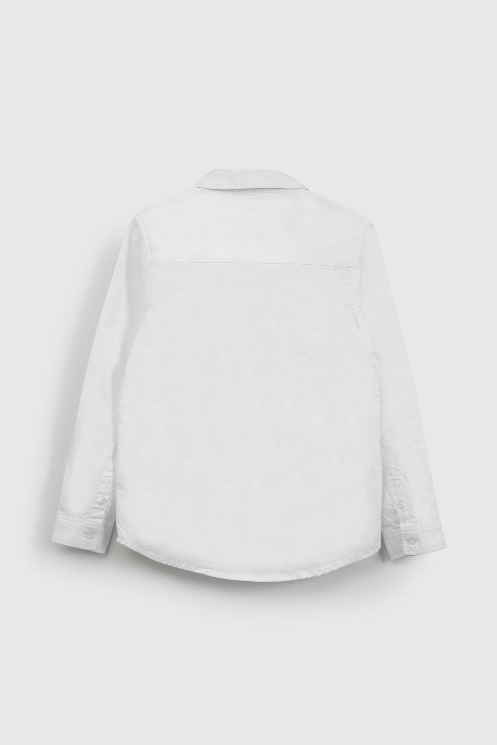 Camisa manga larga oxford niño blanco 6-9M a 4-5A-2