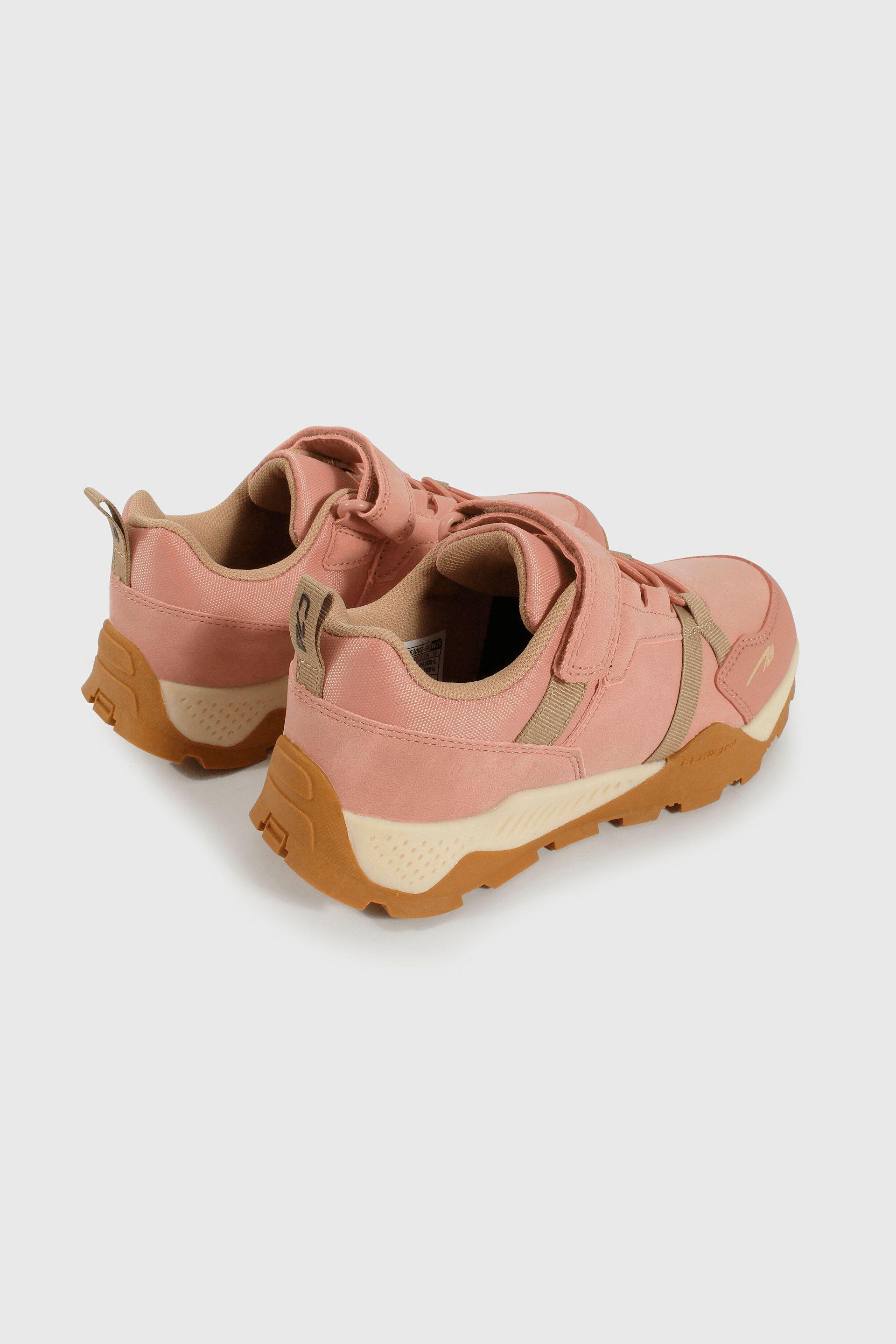 Zapatilla Outdoor de Niña Rosado Caña Baja con Velcro y Cordón-4