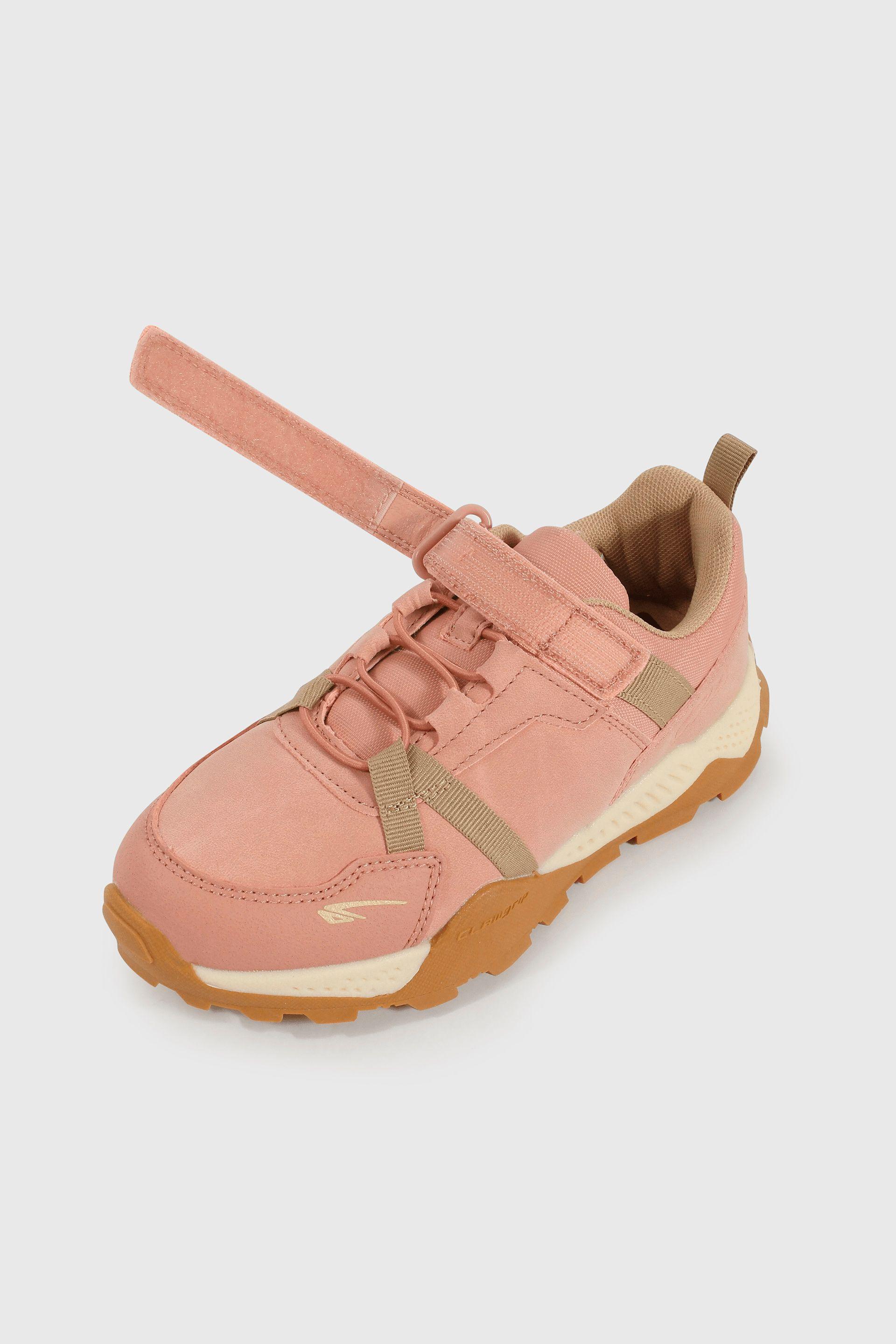 Zapatilla Outdoor de Niña Rosado Caña Baja con Velcro y Cordón-5