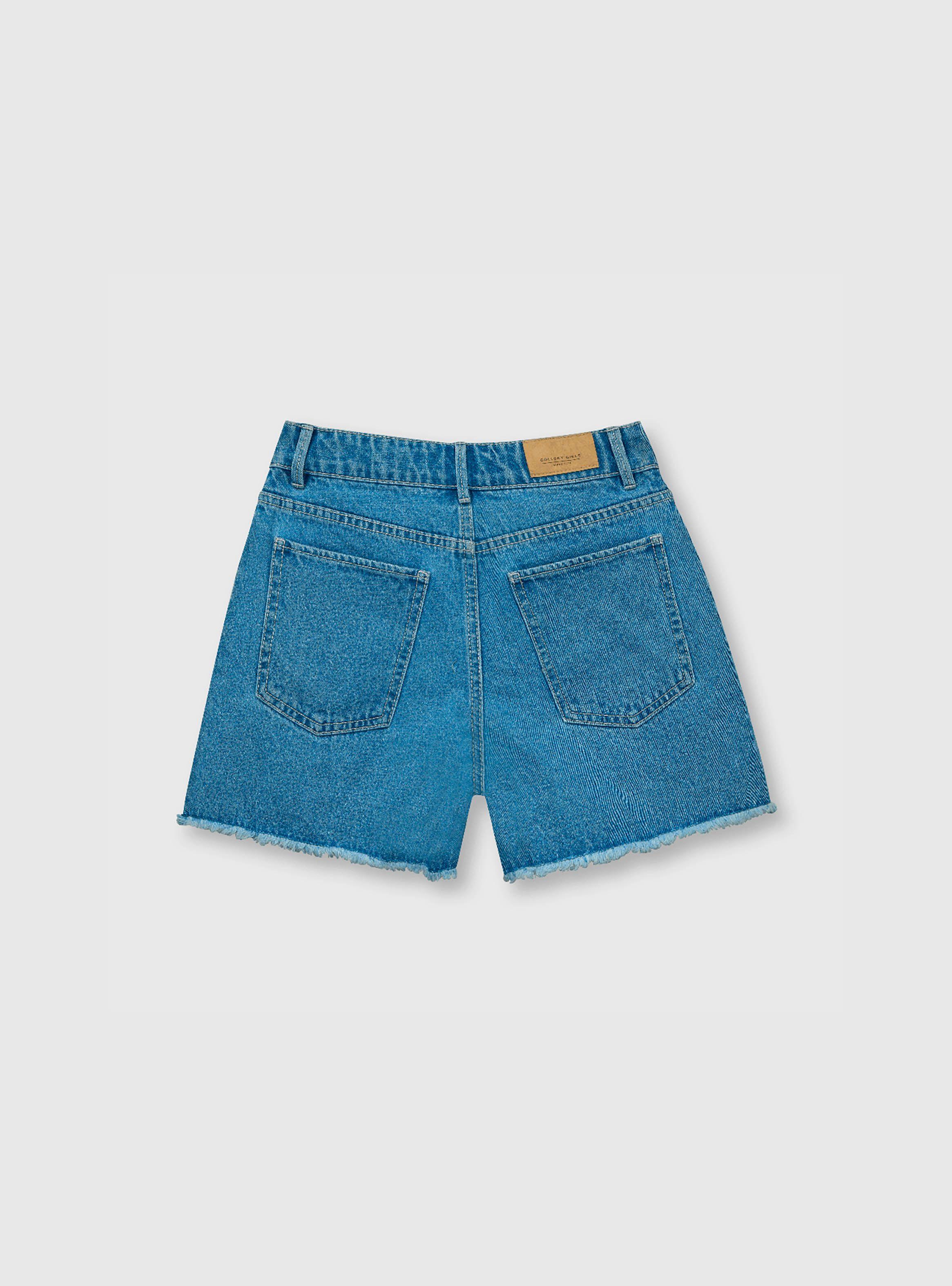 Short De Niña Ancho Azul (2 A 12 Años) Colloky-1