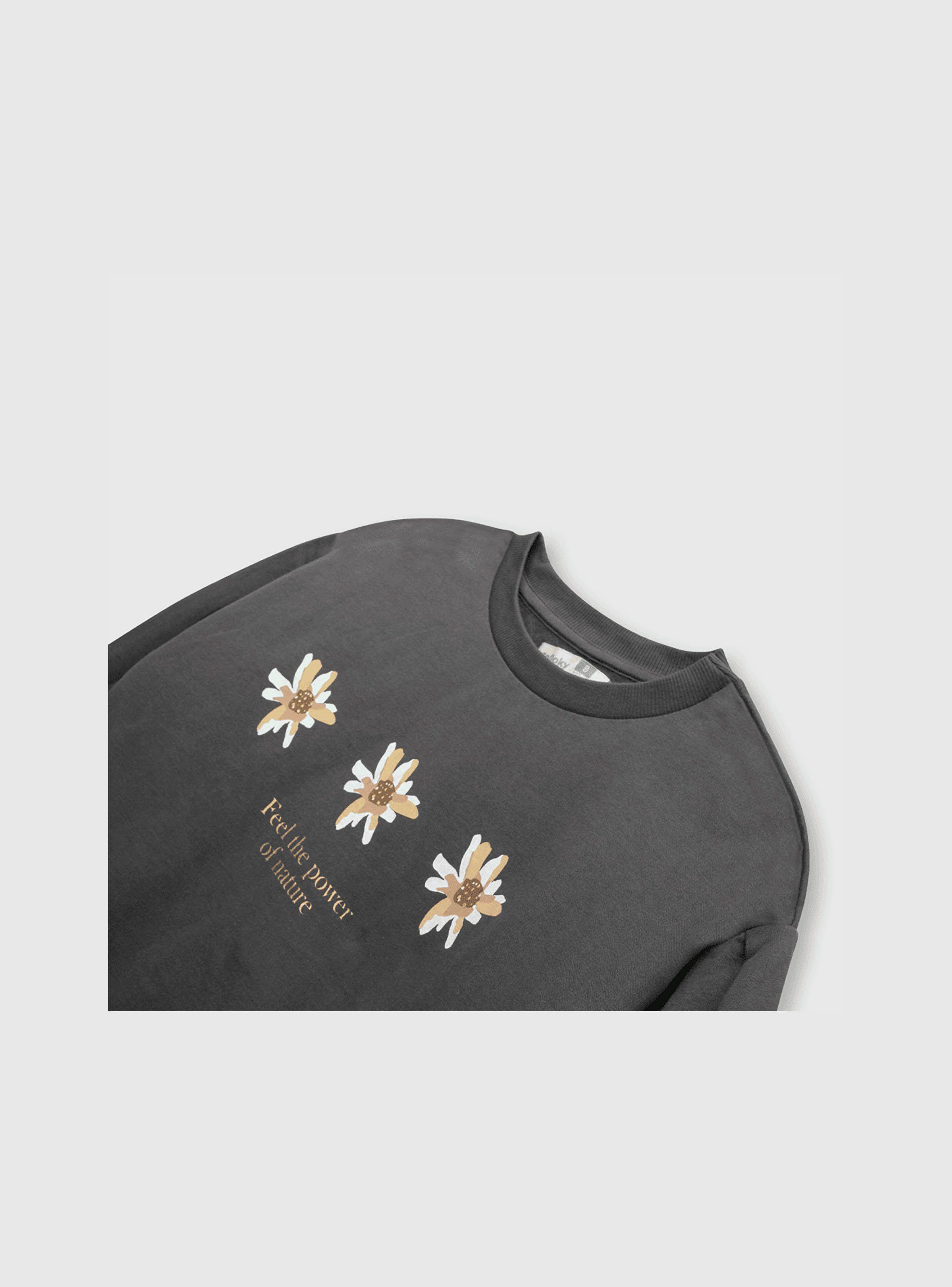 Vestido De Niña Flores Gris (2 A 12 Años) Colloky-2