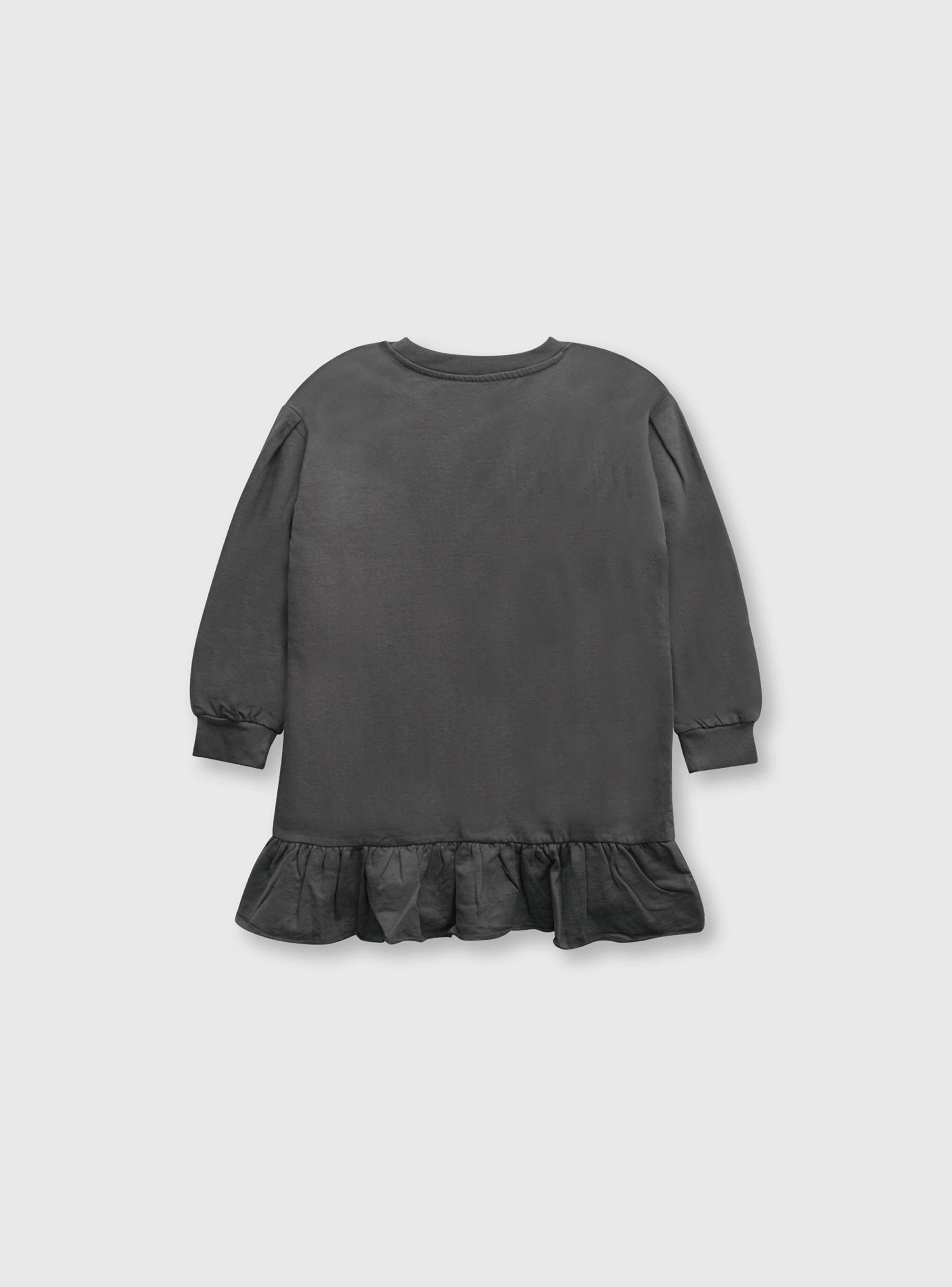 Vestido De Niña Flores Gris (2 A 12 Años) Colloky-1