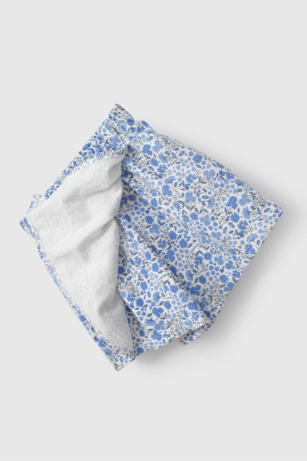 Falda Short Celeste  Flores De Niña FAPQ0459V26-2