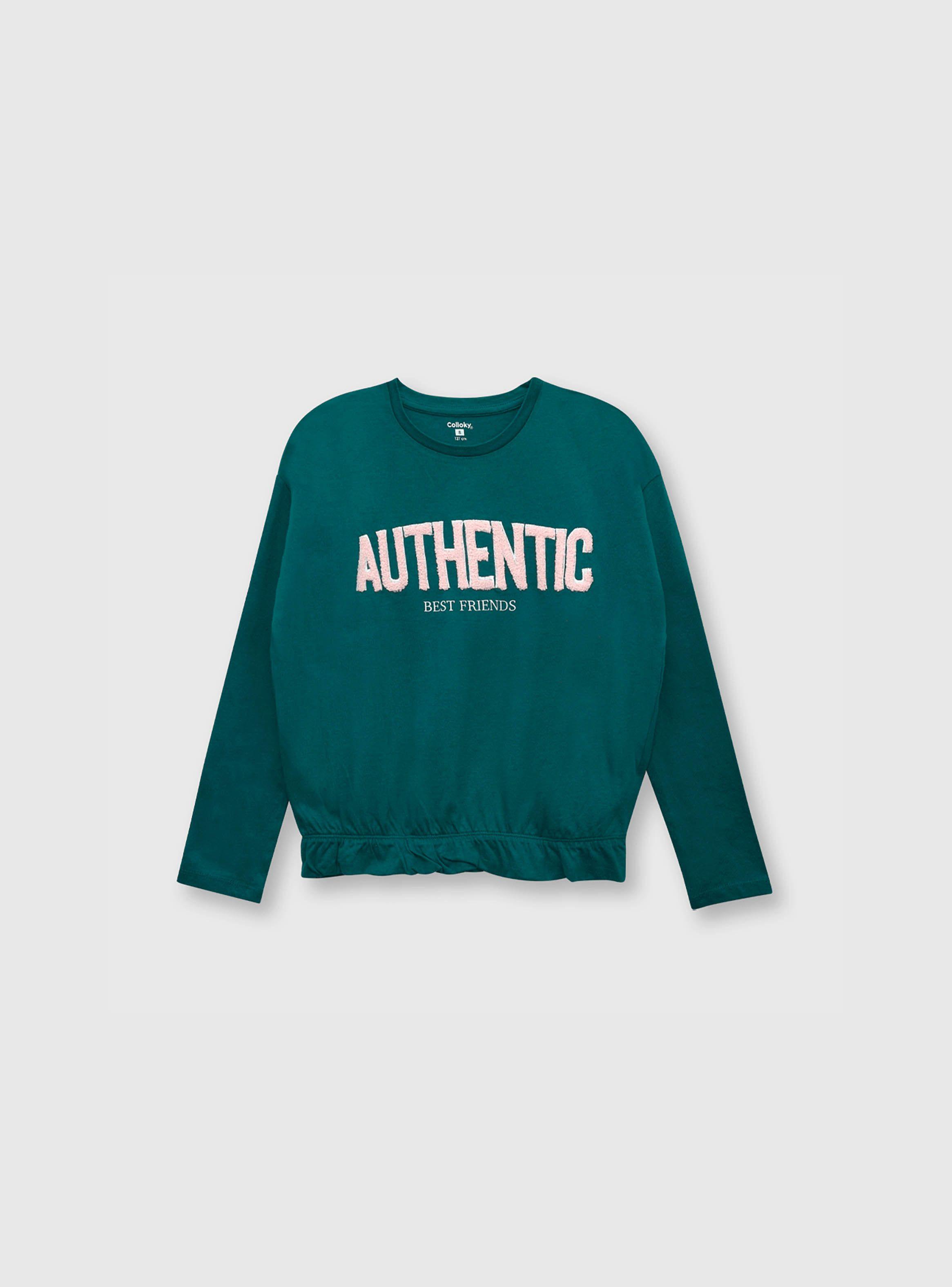 Polera De Niña Sport Verde (2 A 12 Años) Colloky-0