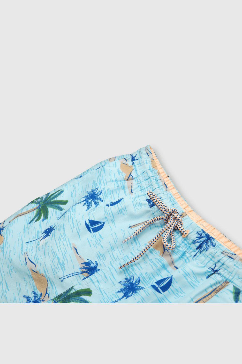 Traje de Baño Celeste-2