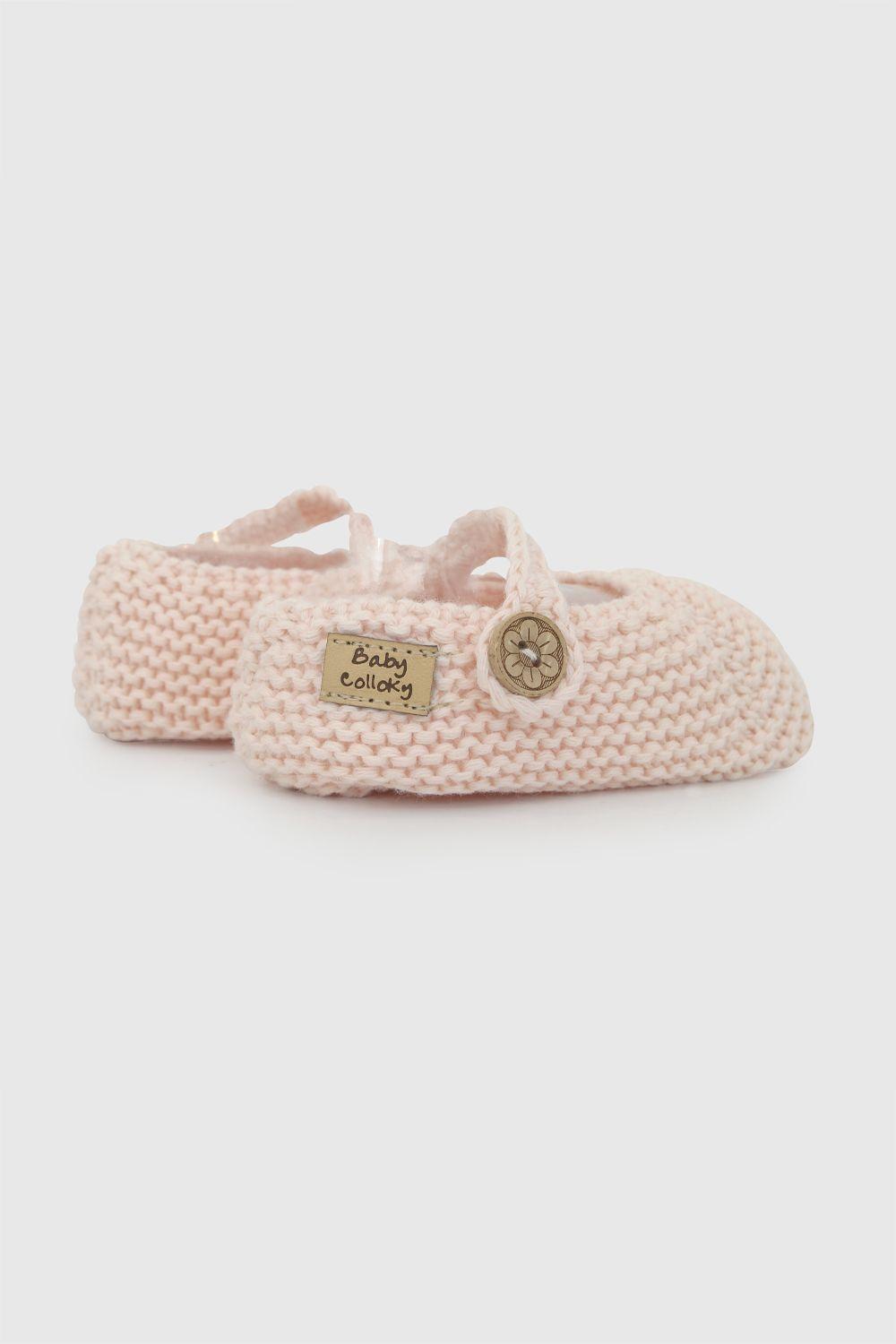 Zapato tejido niña rosado 0/6M - 6/12M-4