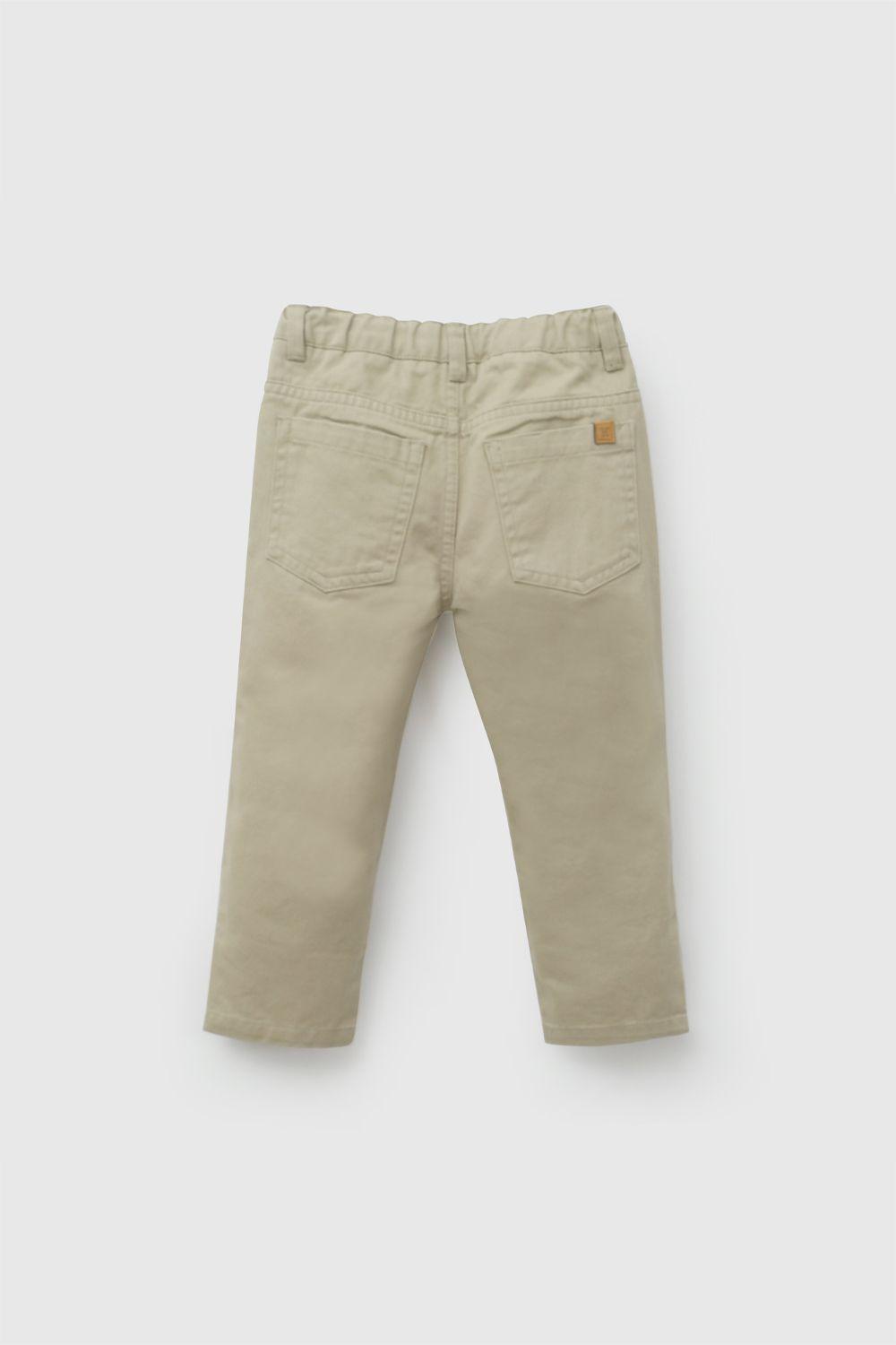 Pantalon Gabardina Beige Niño 6-9M a 4-5A Colloky-1