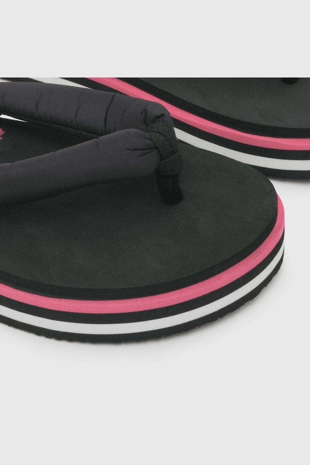 Hawaiana de niña playa acolchada negro / black (28 a 38)-4