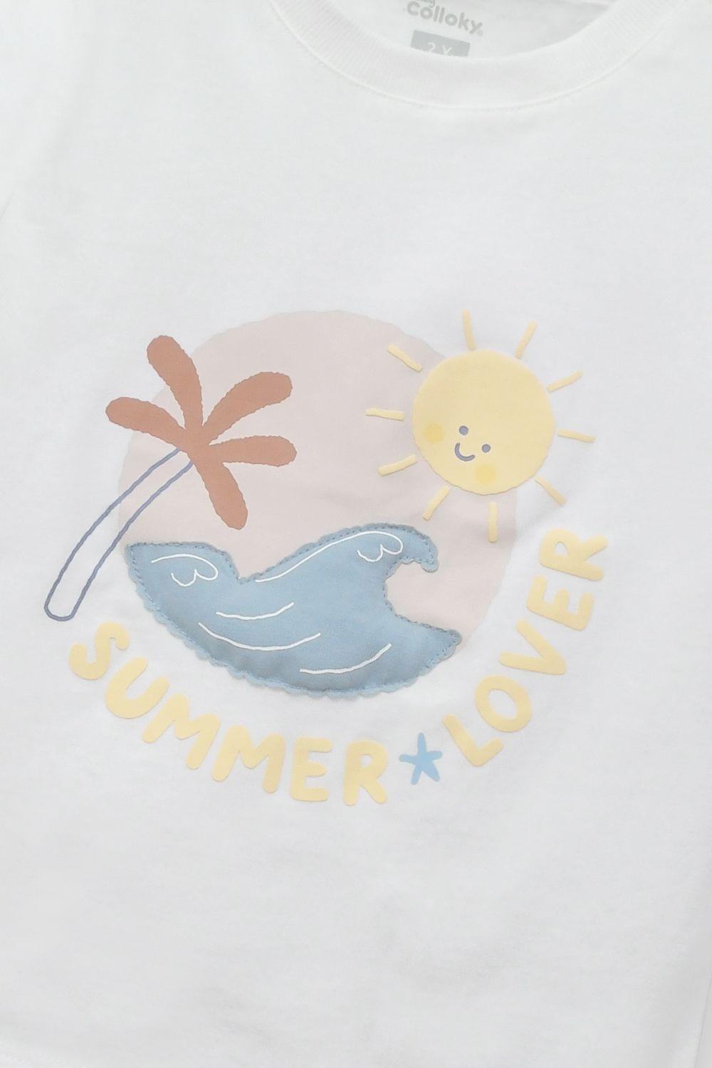 Polera Blanca Summer Love De Niño P1JE1309V26-2