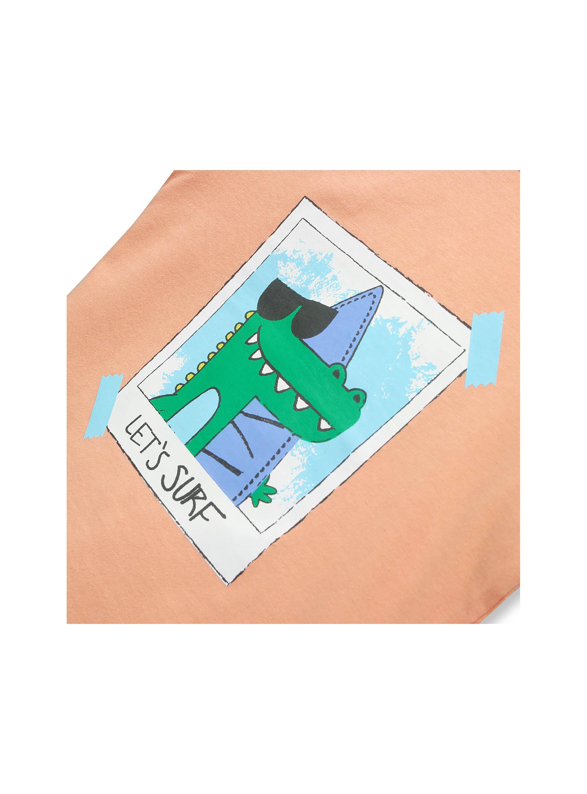 Polera Bebé Niño Cocodrilo Naranjo (3 A 36 Meses) Colloky-2