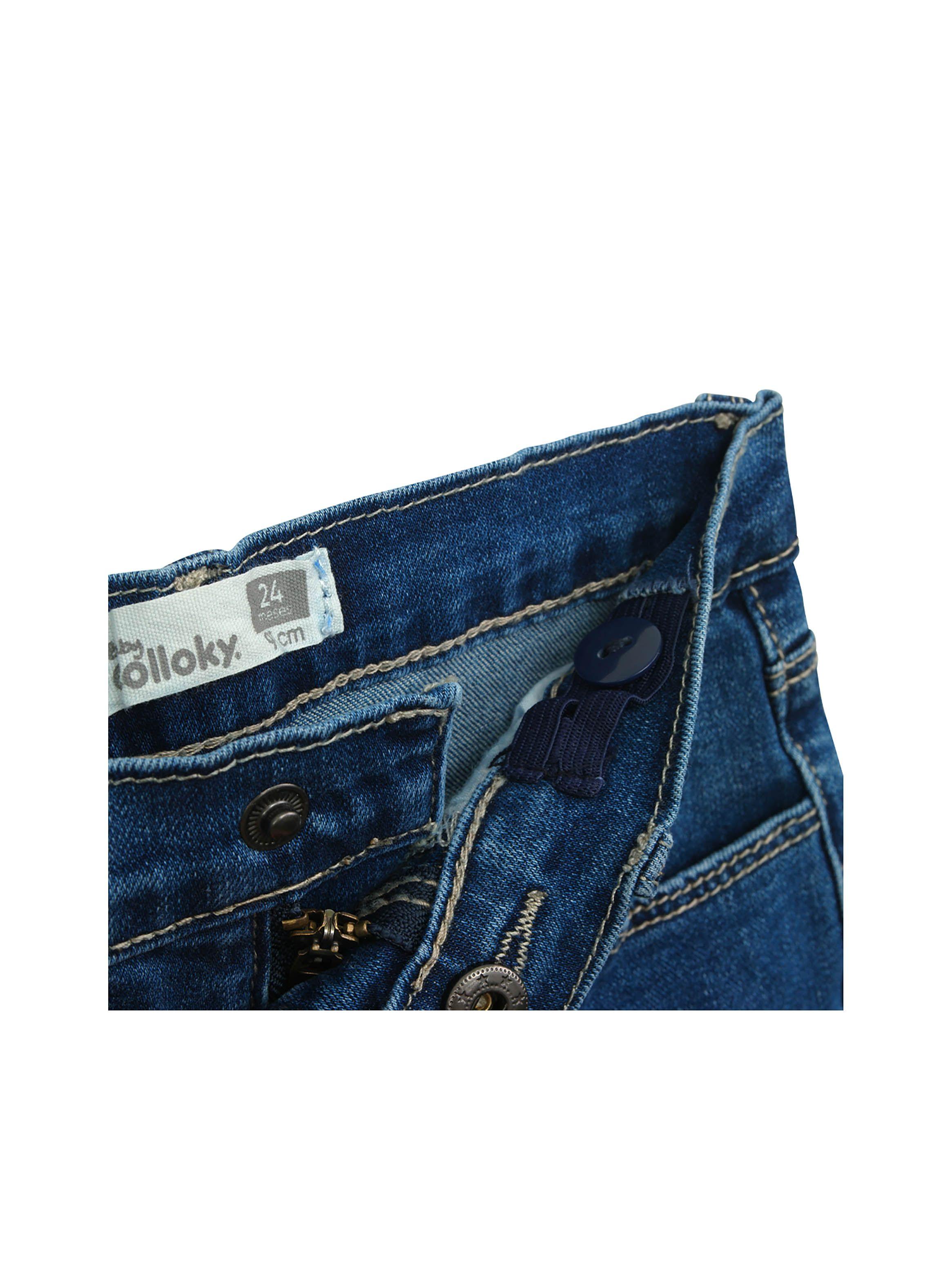 Jeans De Bebé Niño Mezclilla Azul (3 A 36 Meses) Colloky-2