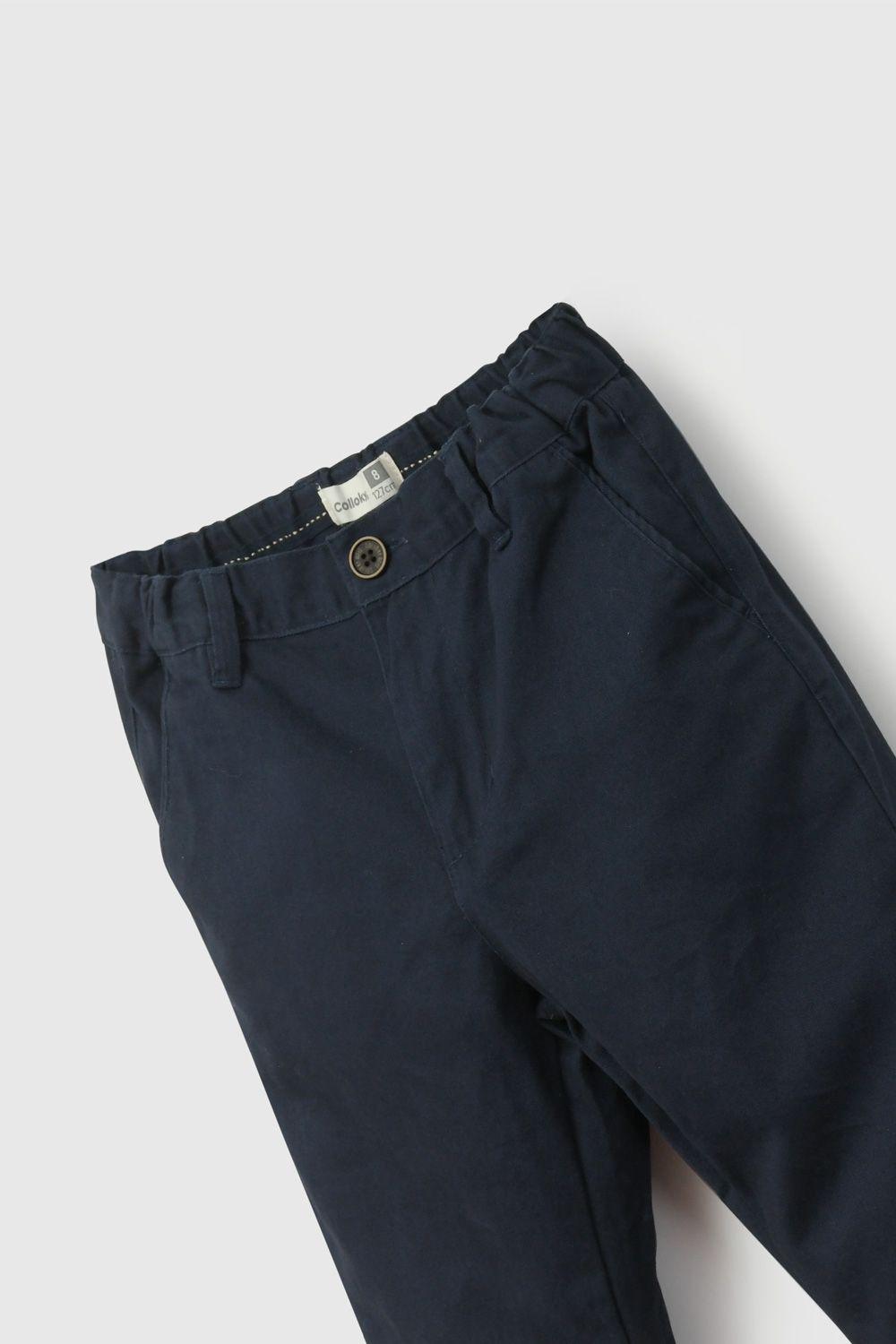 Pantalón Azul Gabardina De Niño PTGB0151V26-2