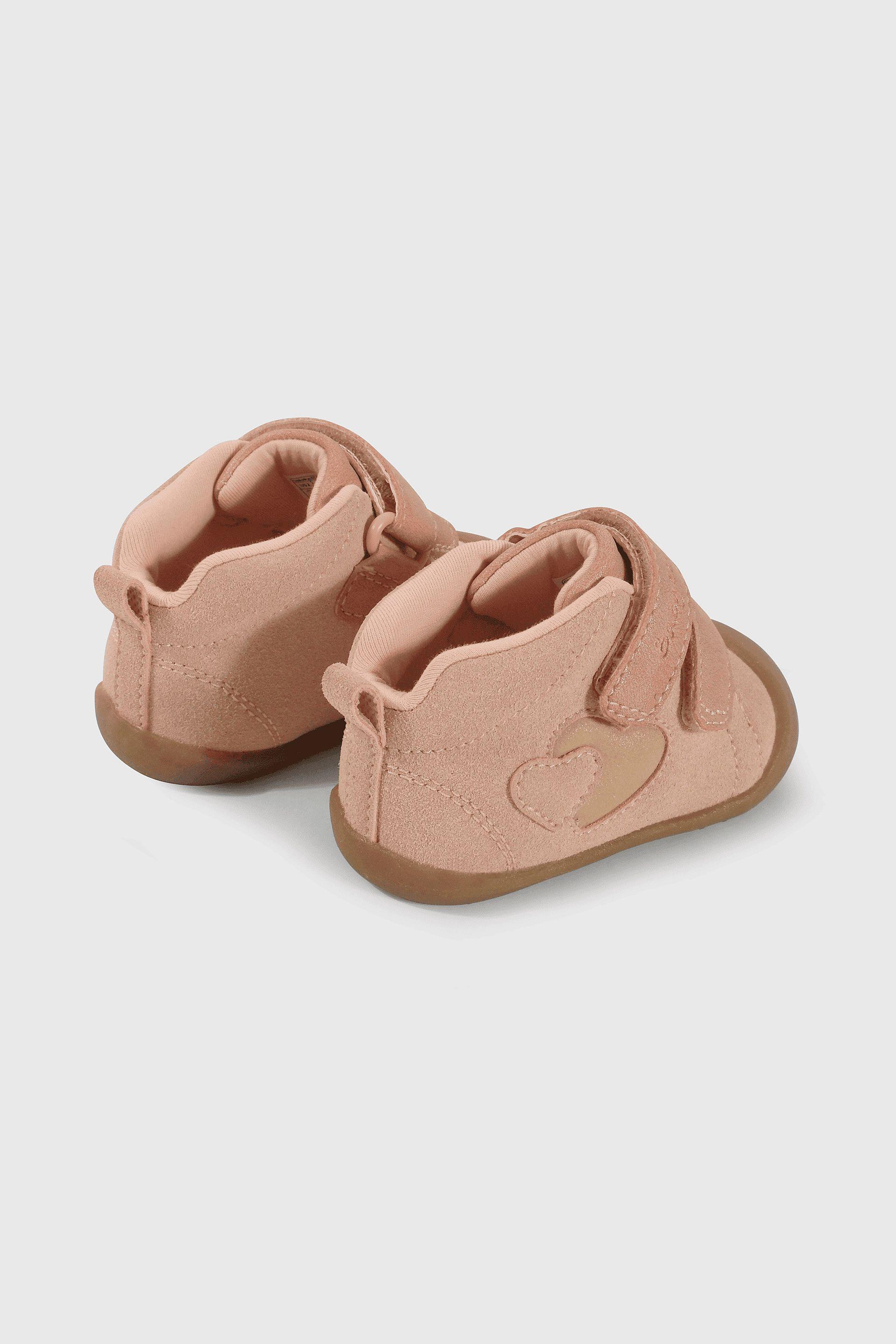 Botín Gateador Caña Media para Niña Rosada con velcro-4