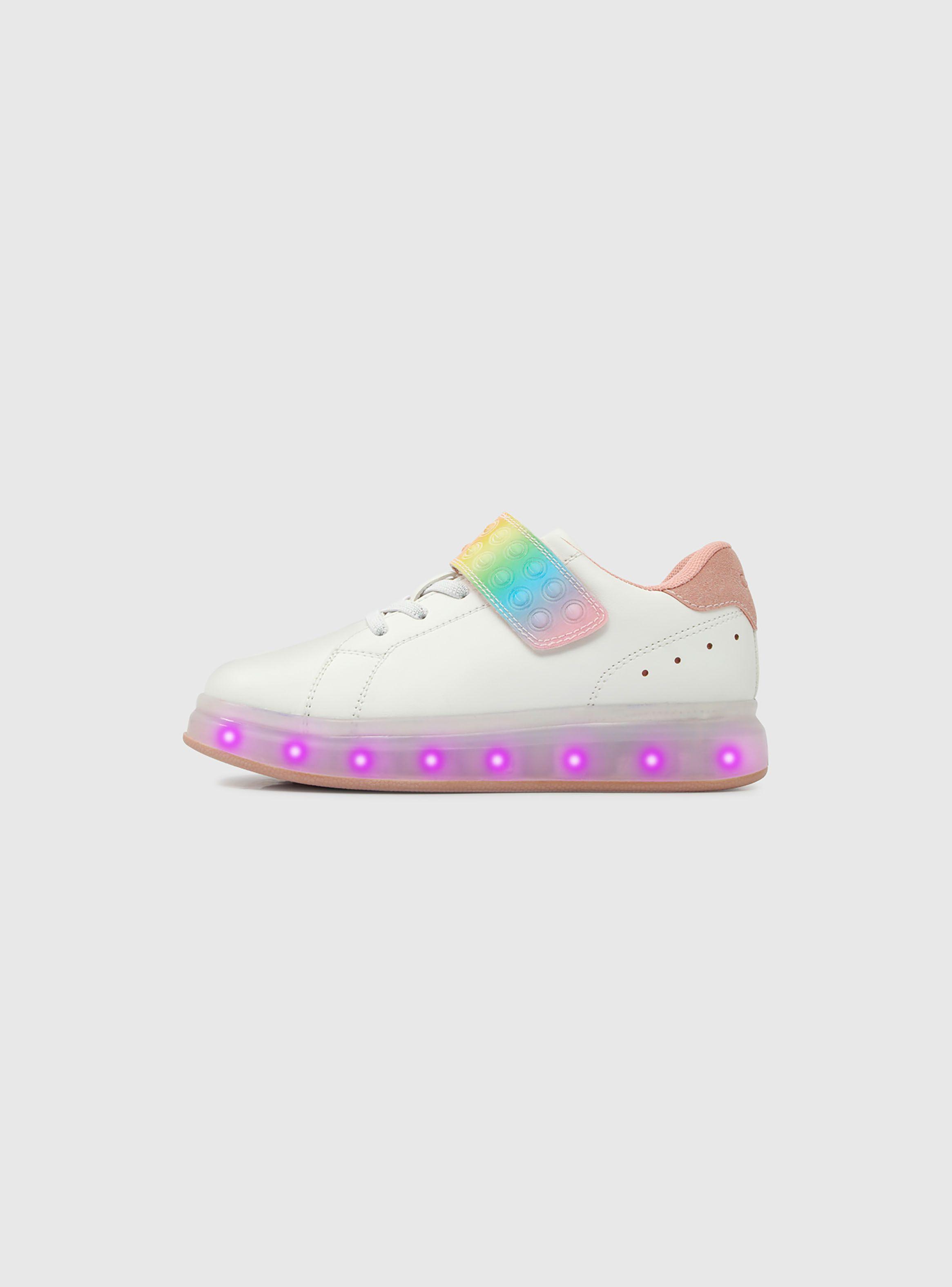 Zapatilla luces Niña Blanco 50079 Colloky-1