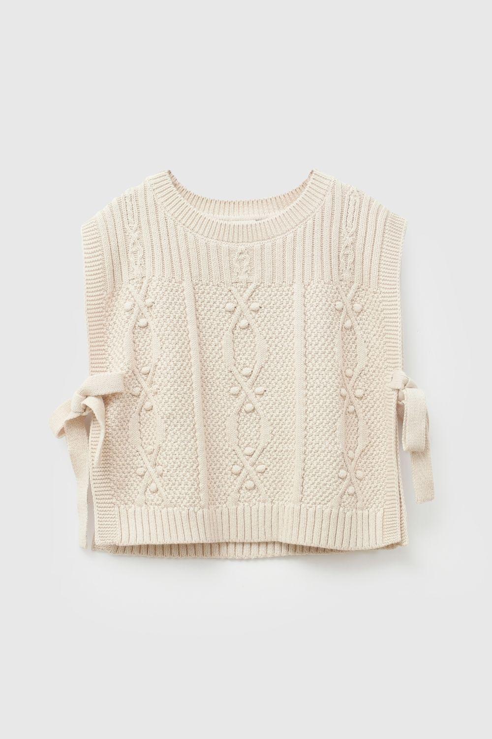 Sweater Tejido Crema Niña 3-4A a 12-13A Colloky-0