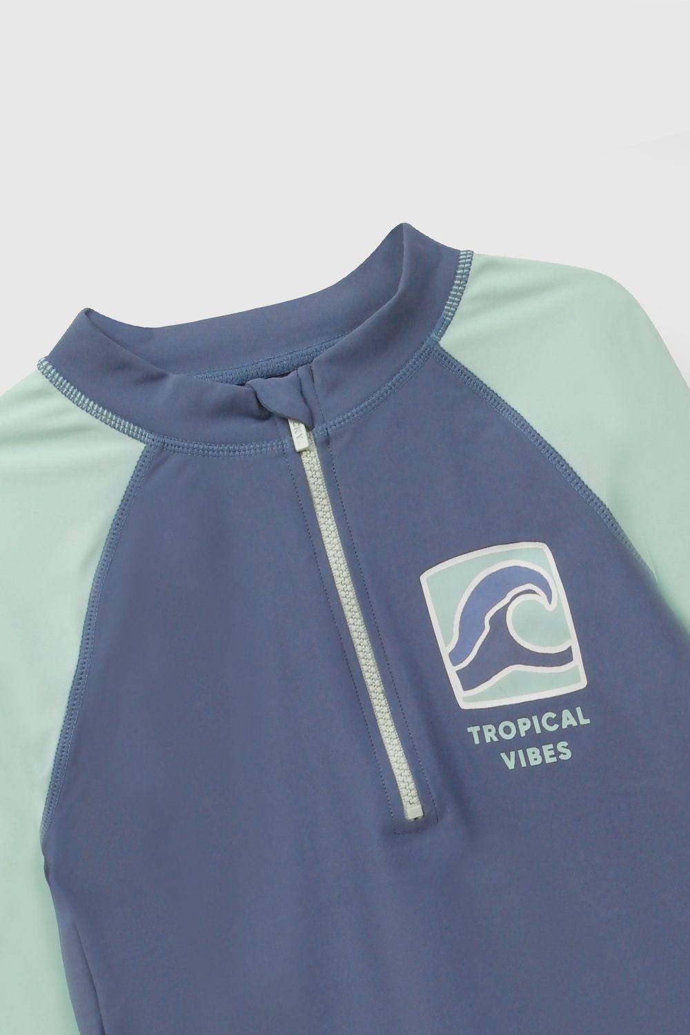 Polera Tropical Vibes Filtro Uv Azul Niño 3-4A a 12-13A Colloky-2