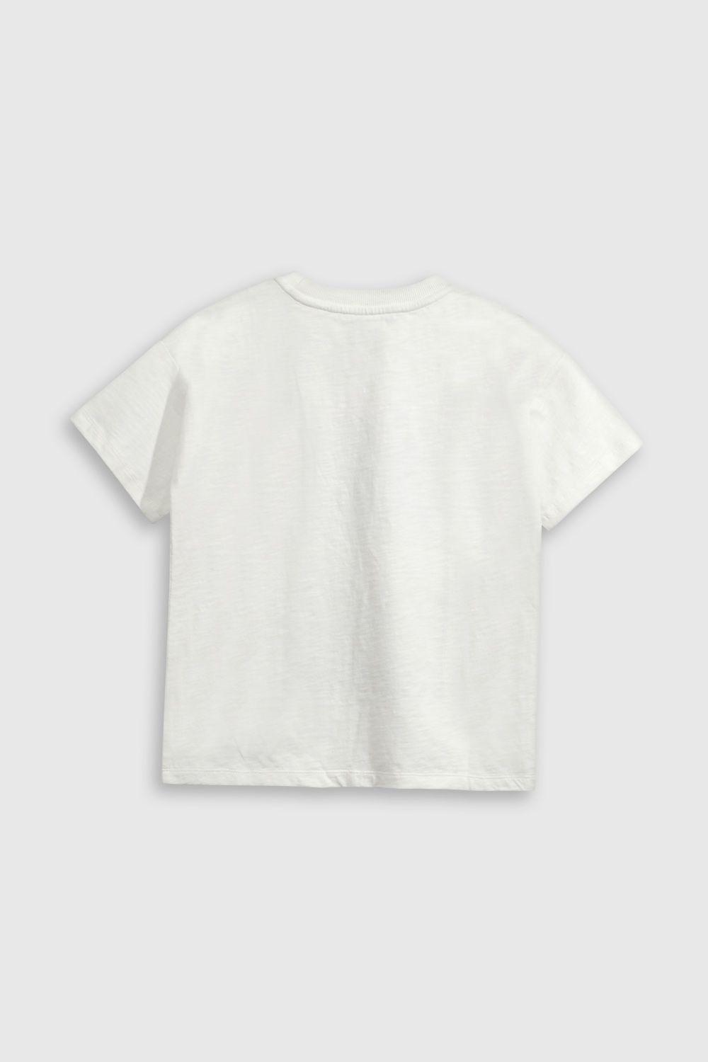 Polera de Algodón Estampada Hombro Caído-1