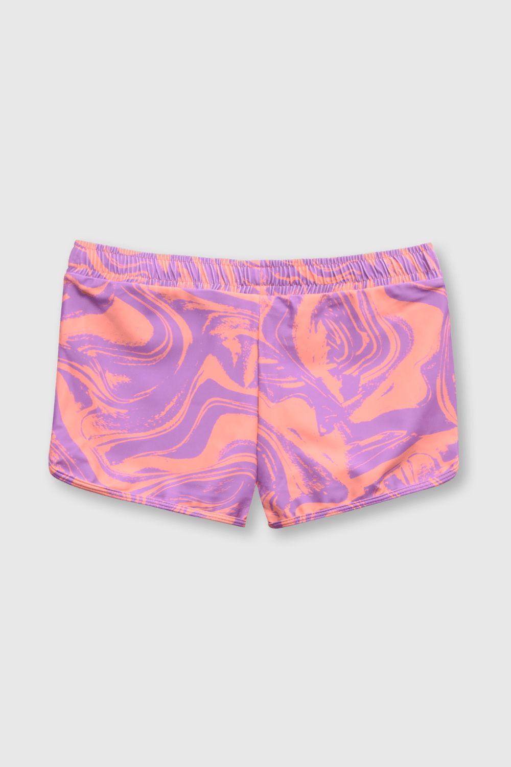 Short de niña playa morado (2 a 12 años)-1