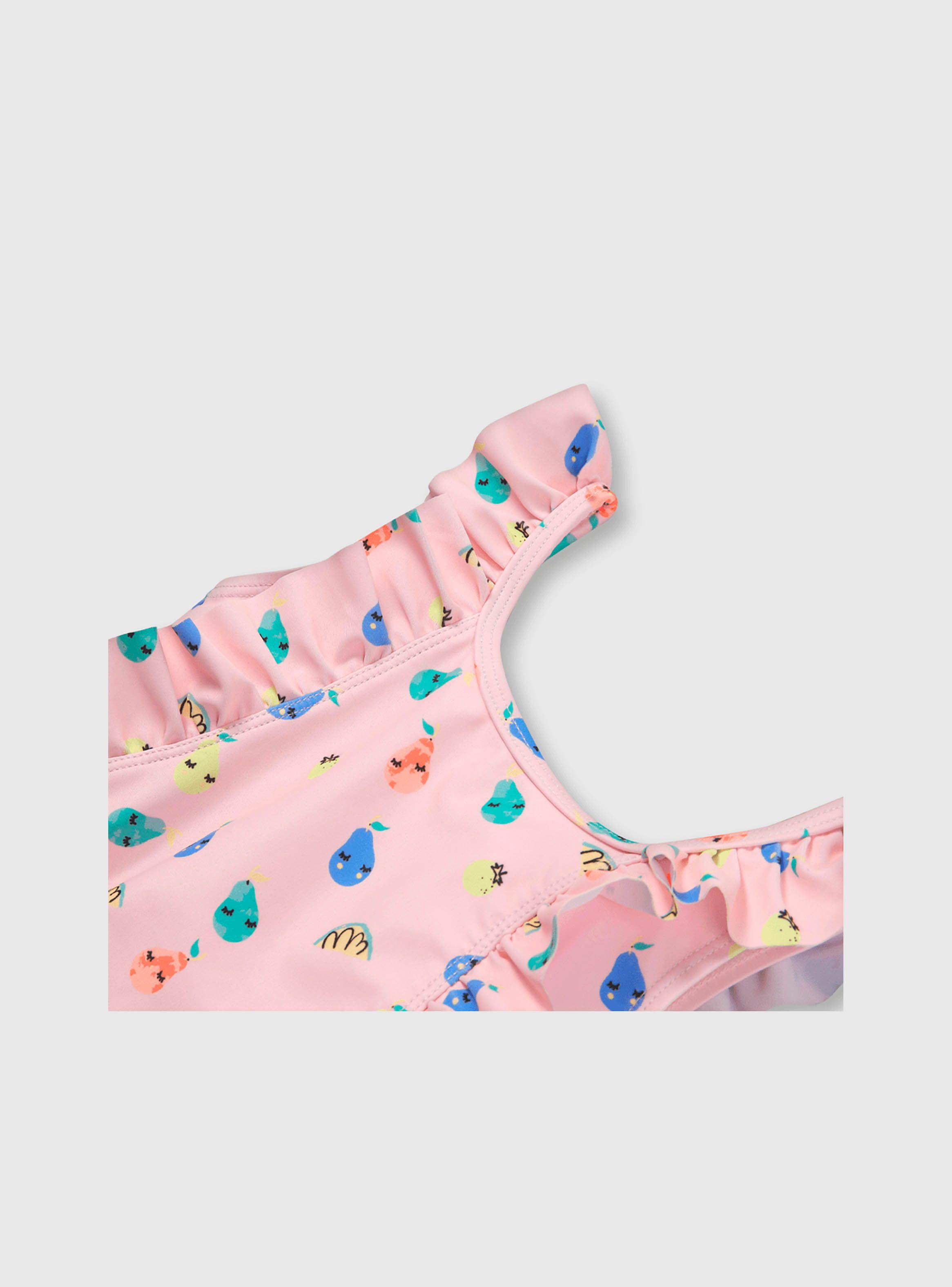 Traje De Baño Niña Rosado (3 A 36 Meses) Colloky-2