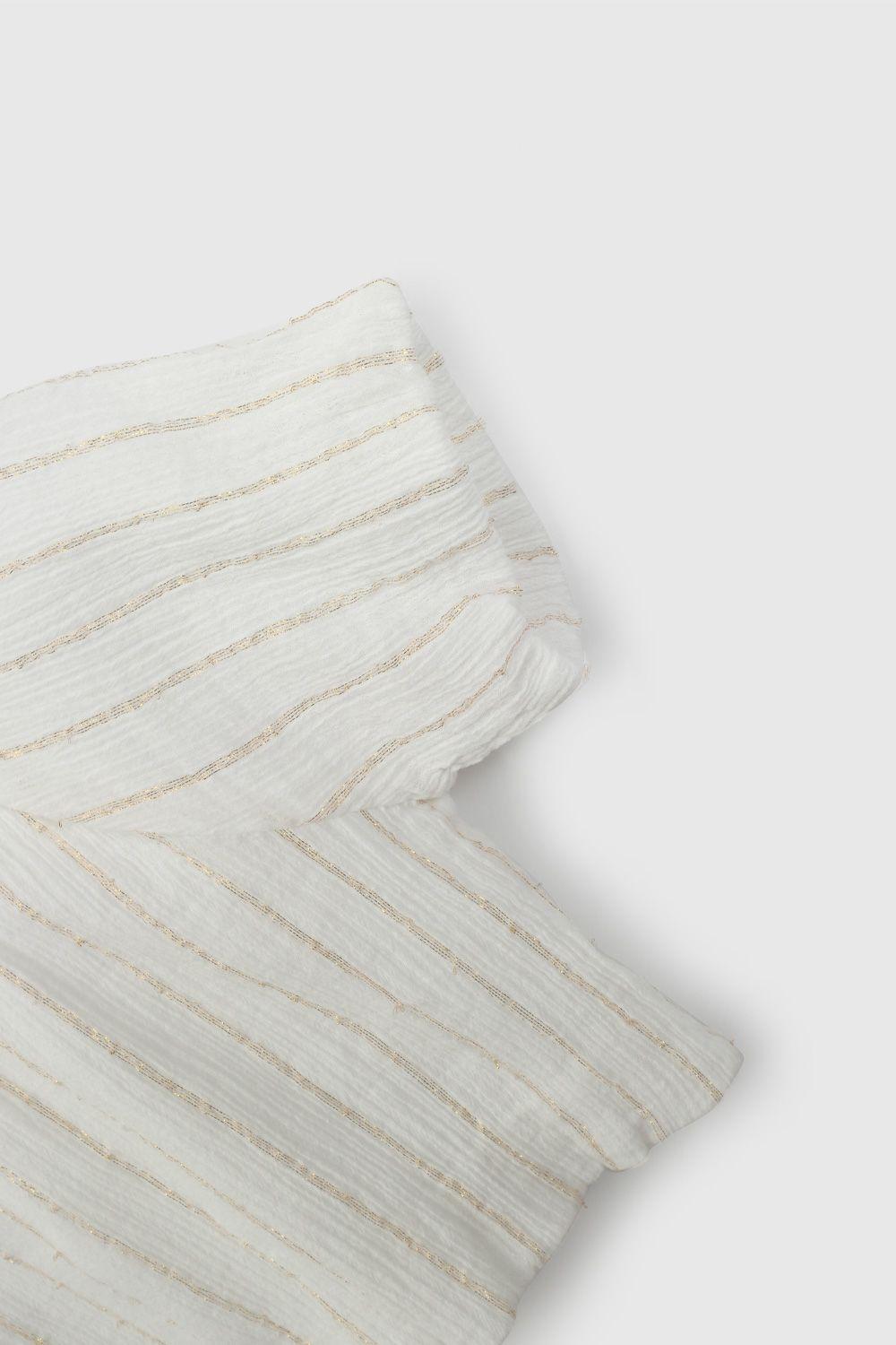 Blusa Blanca Aglobada Bordada De Niña BLVL0678V26-2