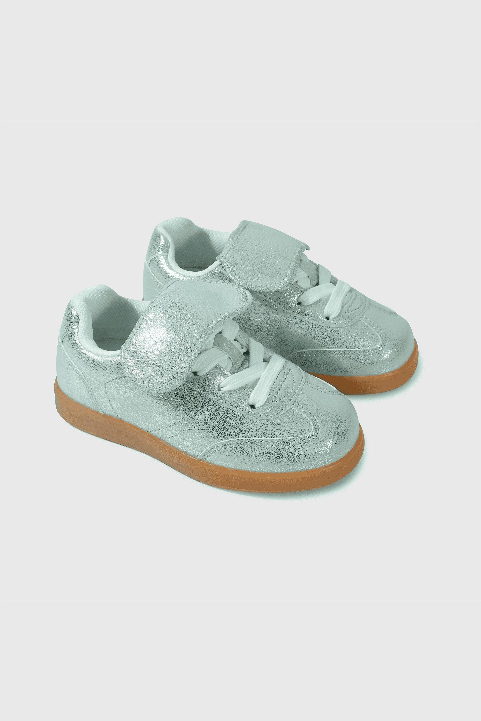 Zapatilla Lifestyle Plateada de Niña-0