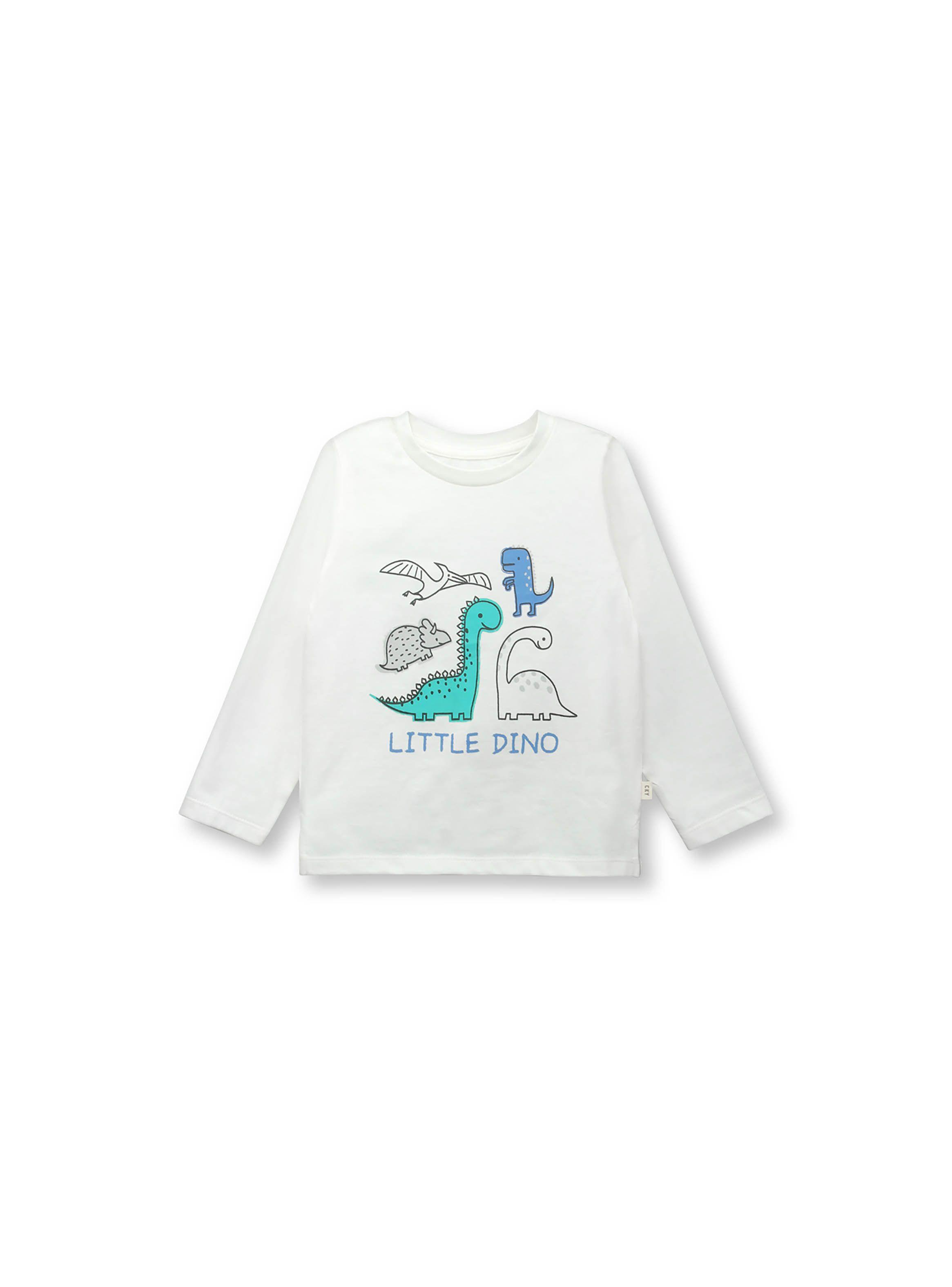 Polera De Bebé Niño Dino Blanco (3 A 36 Meses) Colloky-0