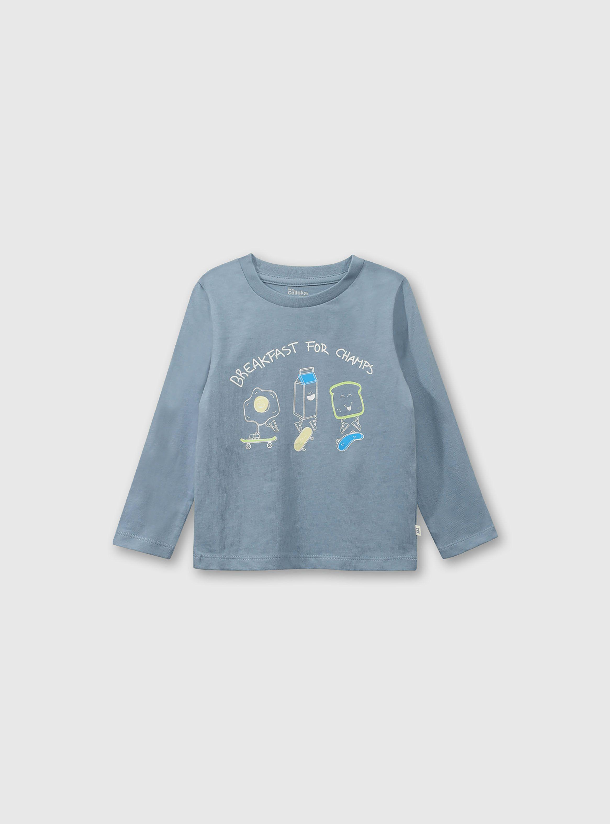 Polera Niño Celeste 53075 Colloky-0