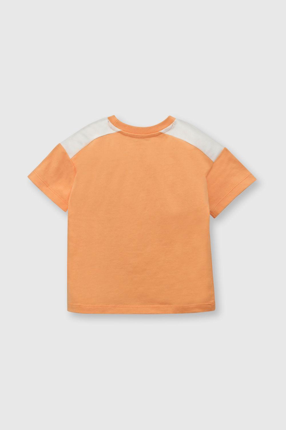 Polera De Bebé Niño Tropical Naranjo (3 A 36 Meses) Colloky-1
